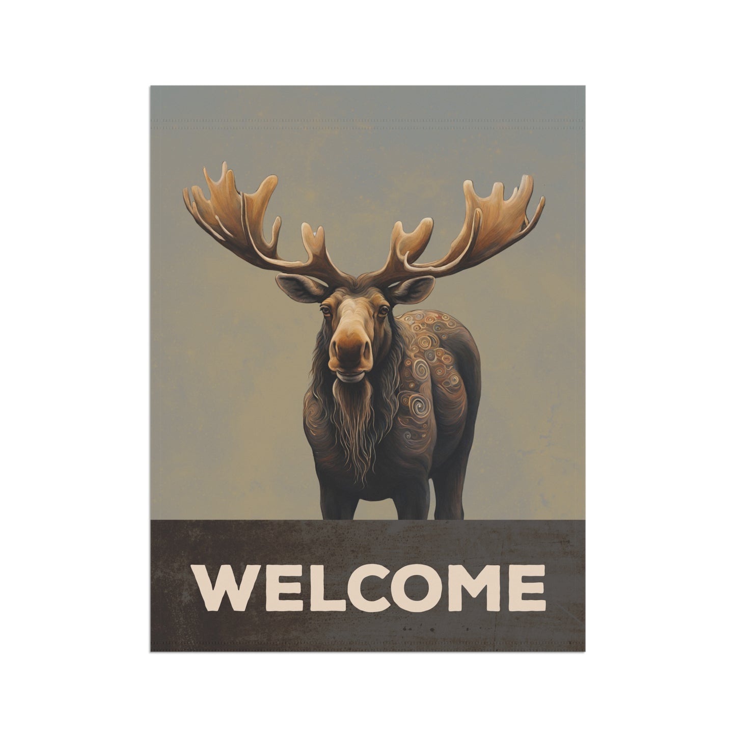 Moose Welcome 2-Sided Garden & House Flag/Banner
