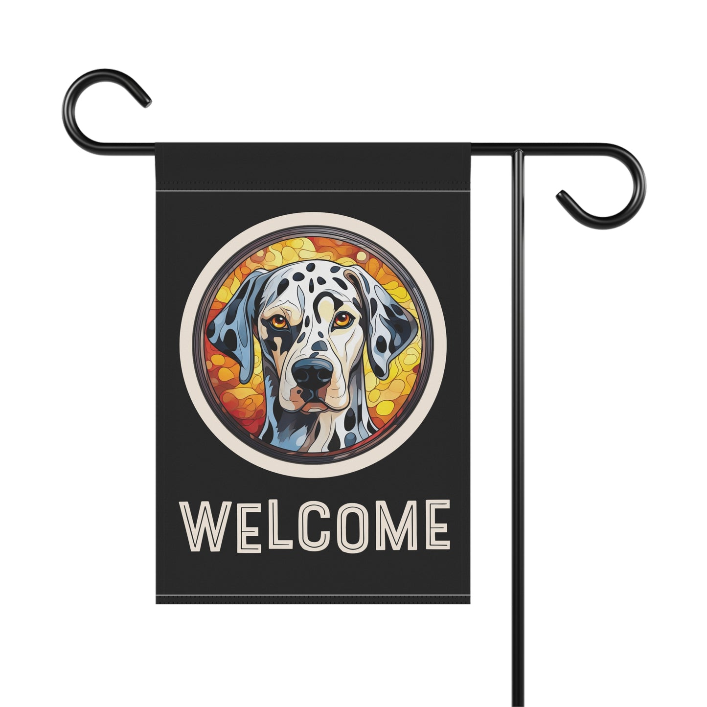 Dalmatian Welcome 2-Sided Garden & House Flag/Banner