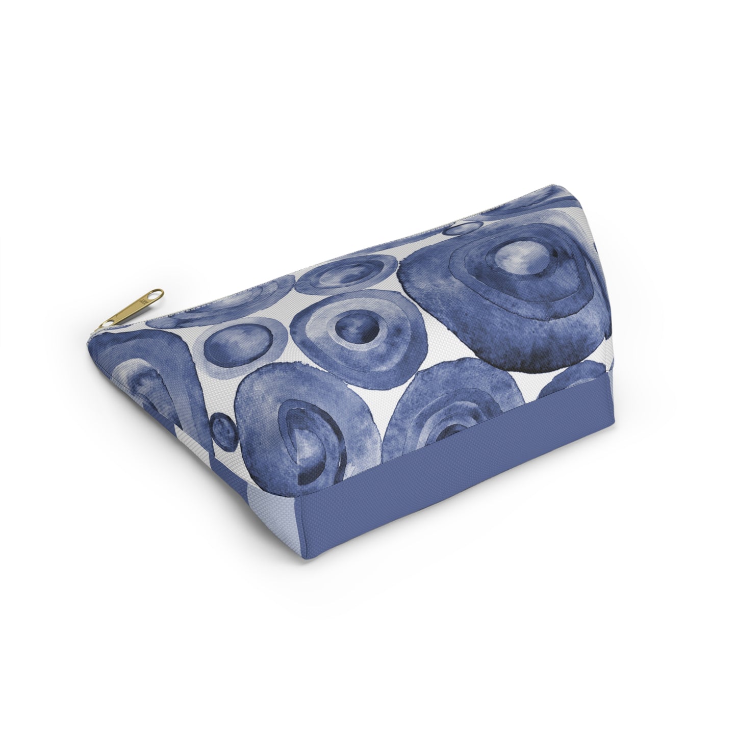 Indigo Swirls Accessory Pouch w T-bottom