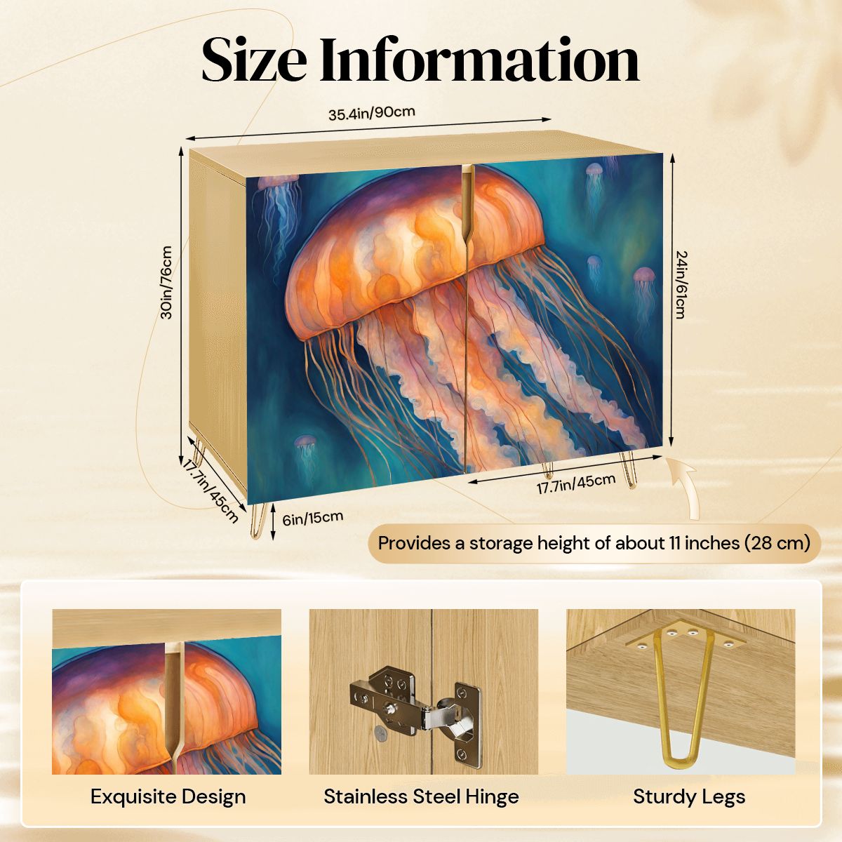 Man if War Wooden Storage Cabinet (Made in USA)