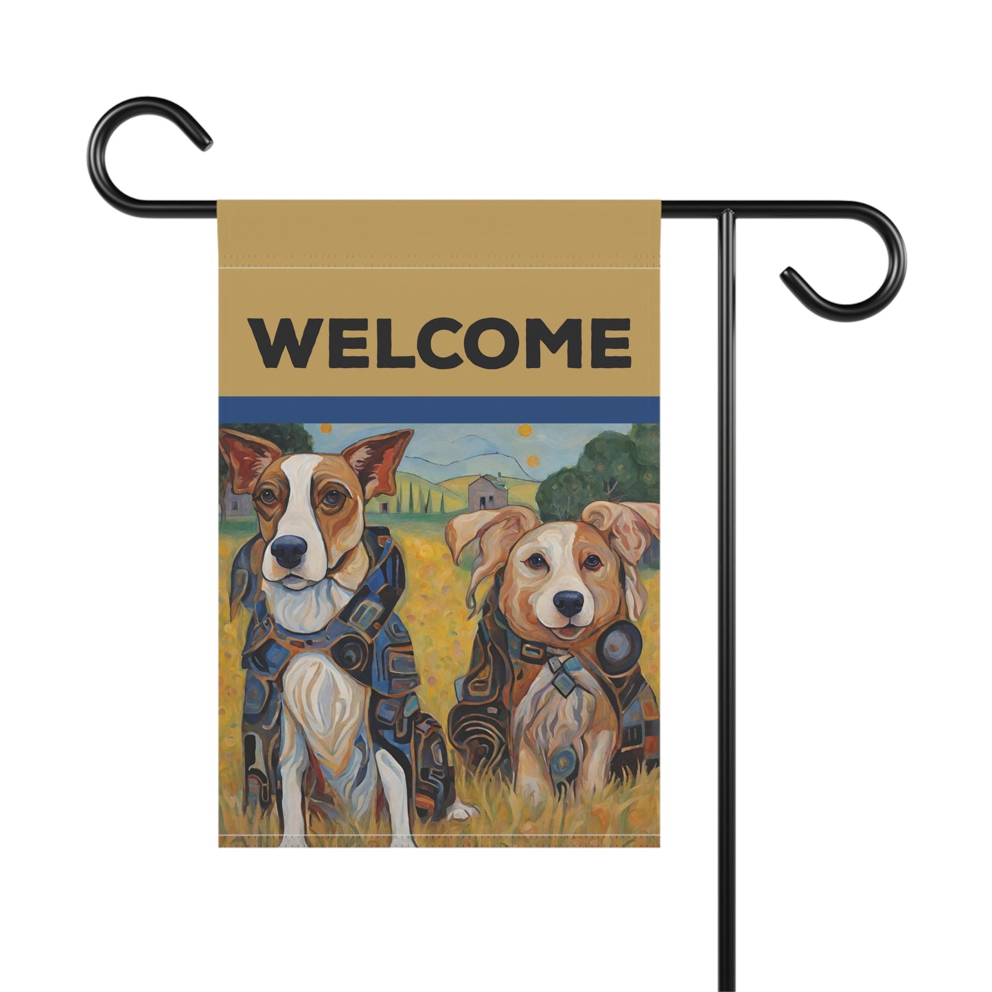 Sherlock & Watson Welcome 2-Sided Garden & House Flag/Banner