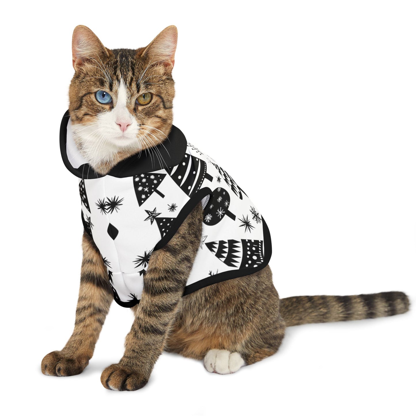 B&W Christmas Pet Hoodie