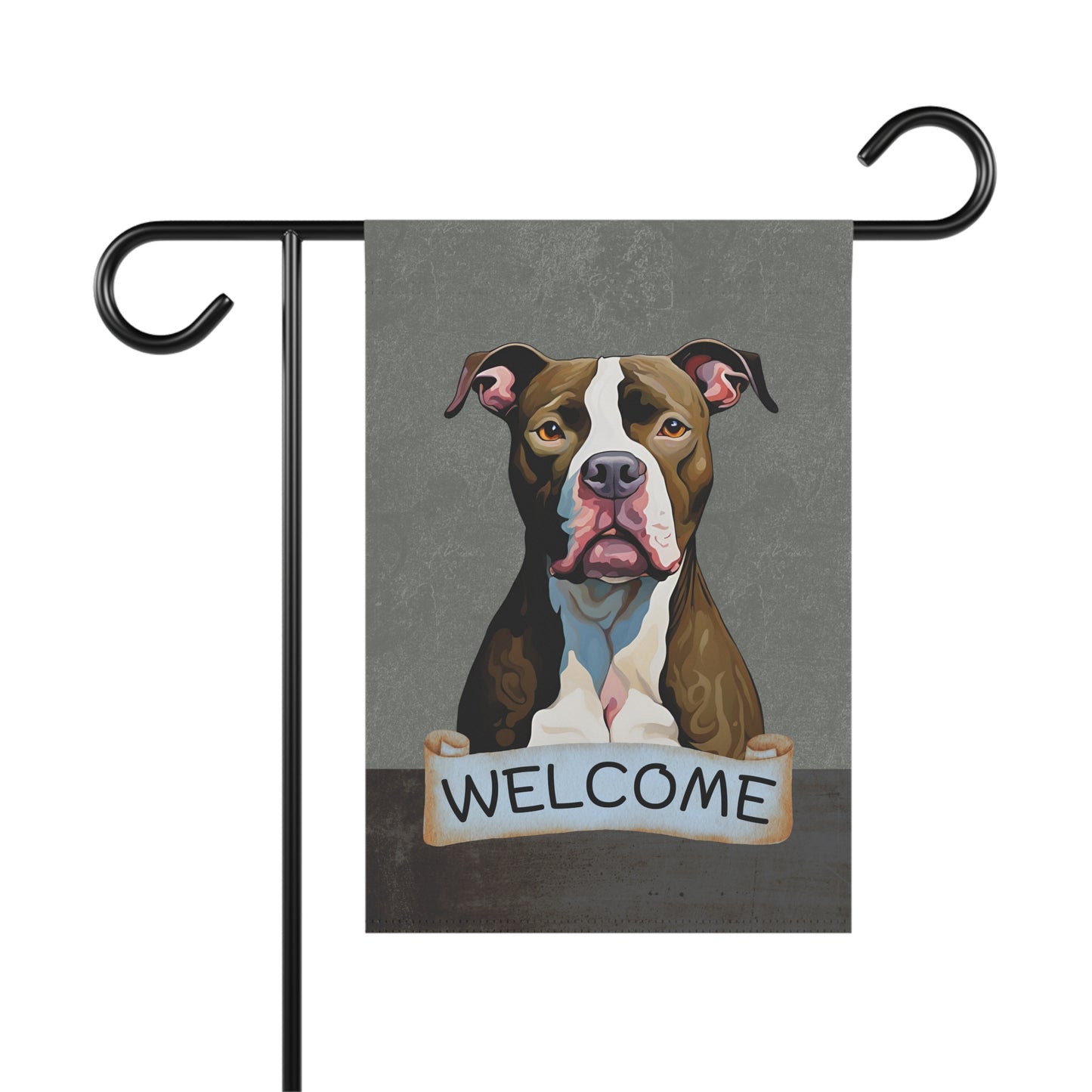 Pitbull Welcome 2-Sided Garden & House Flag/Banner