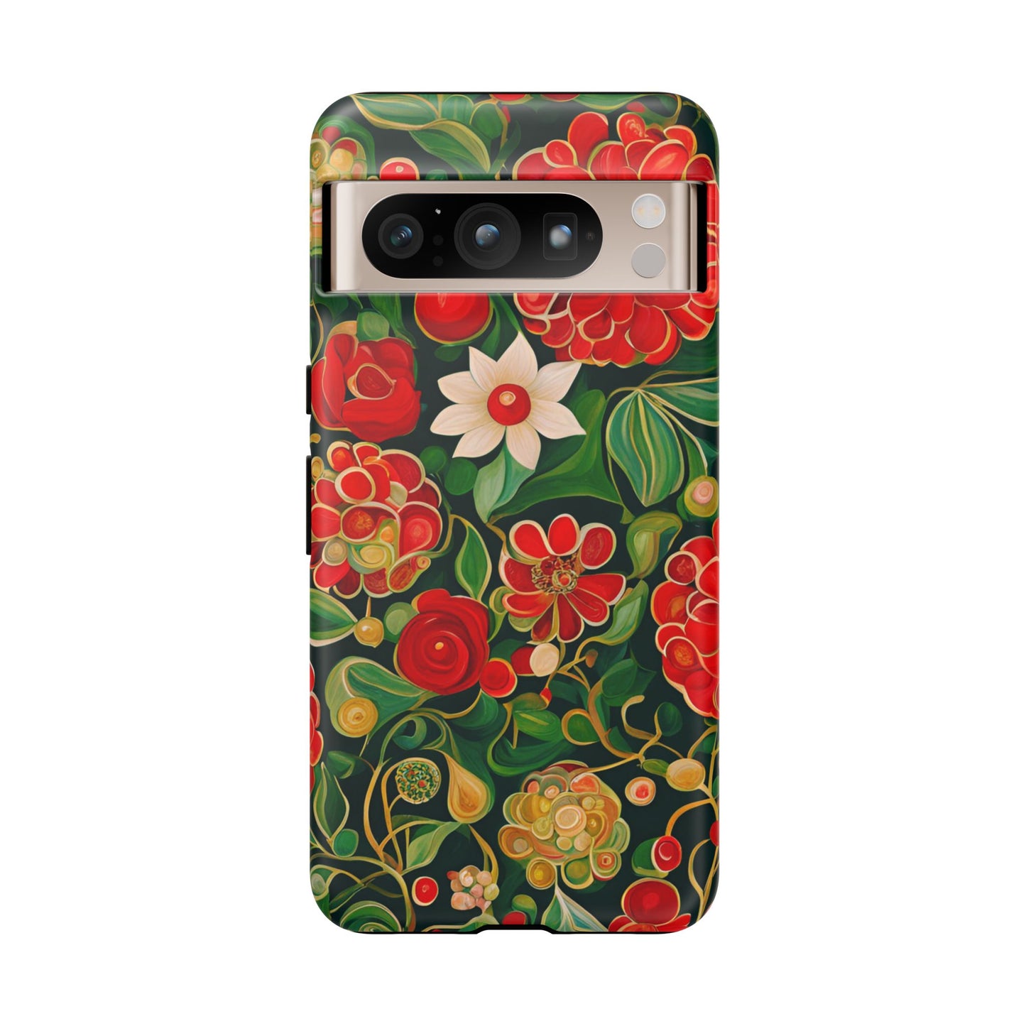 December Flowers iPhone Samsung Galaxy Google Pixel Tough Cases