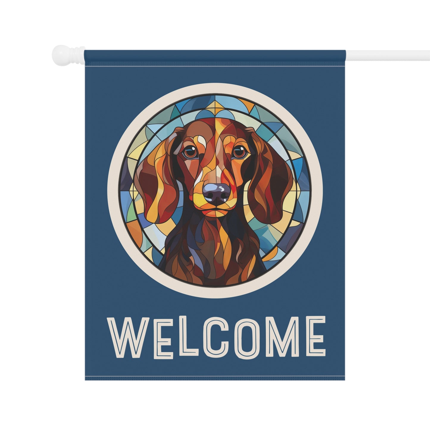 Dachshund Welcome 2-Sided Garden & House Flag/Banner