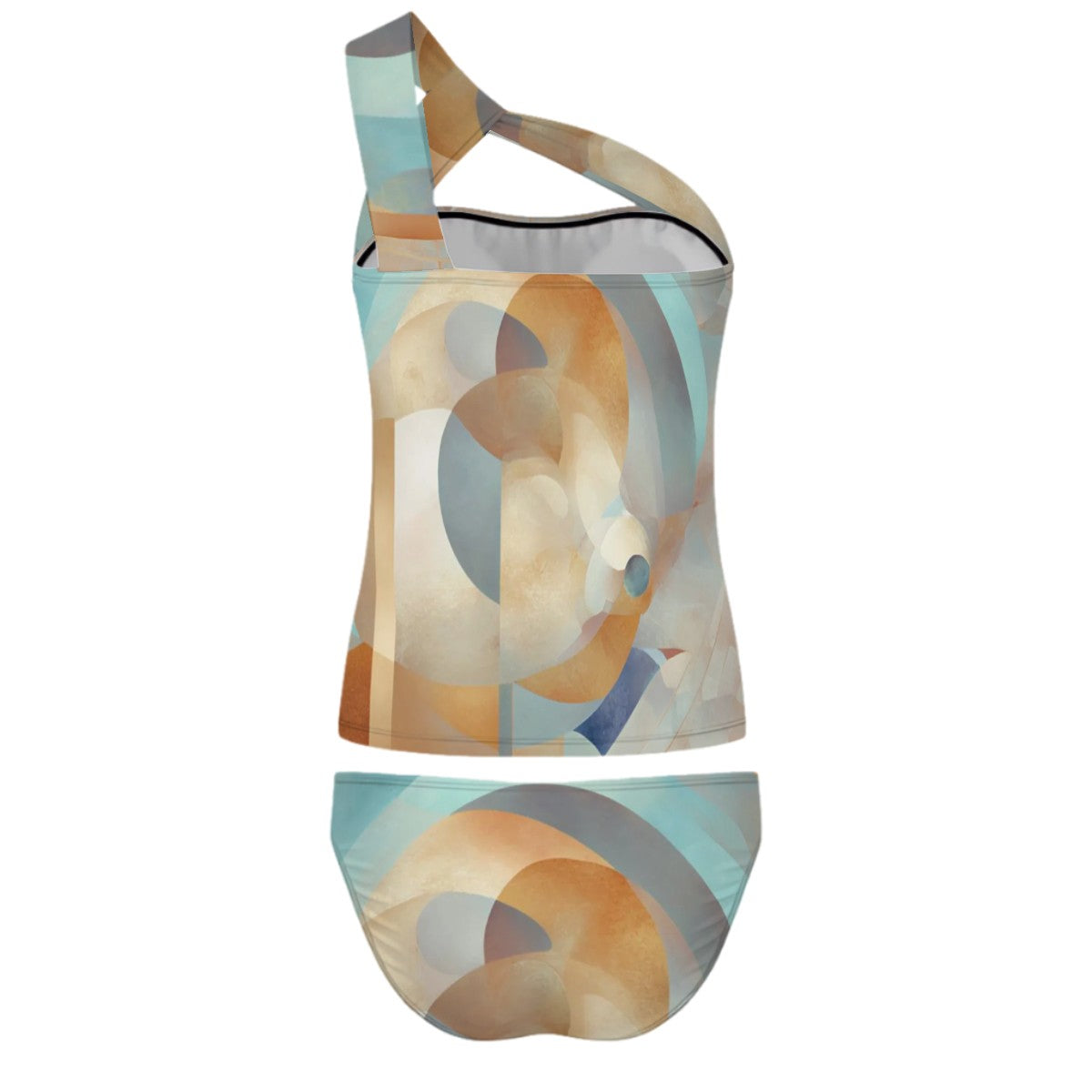 Tonnie One-Shoulder Two Piece Tankini Swimsuit