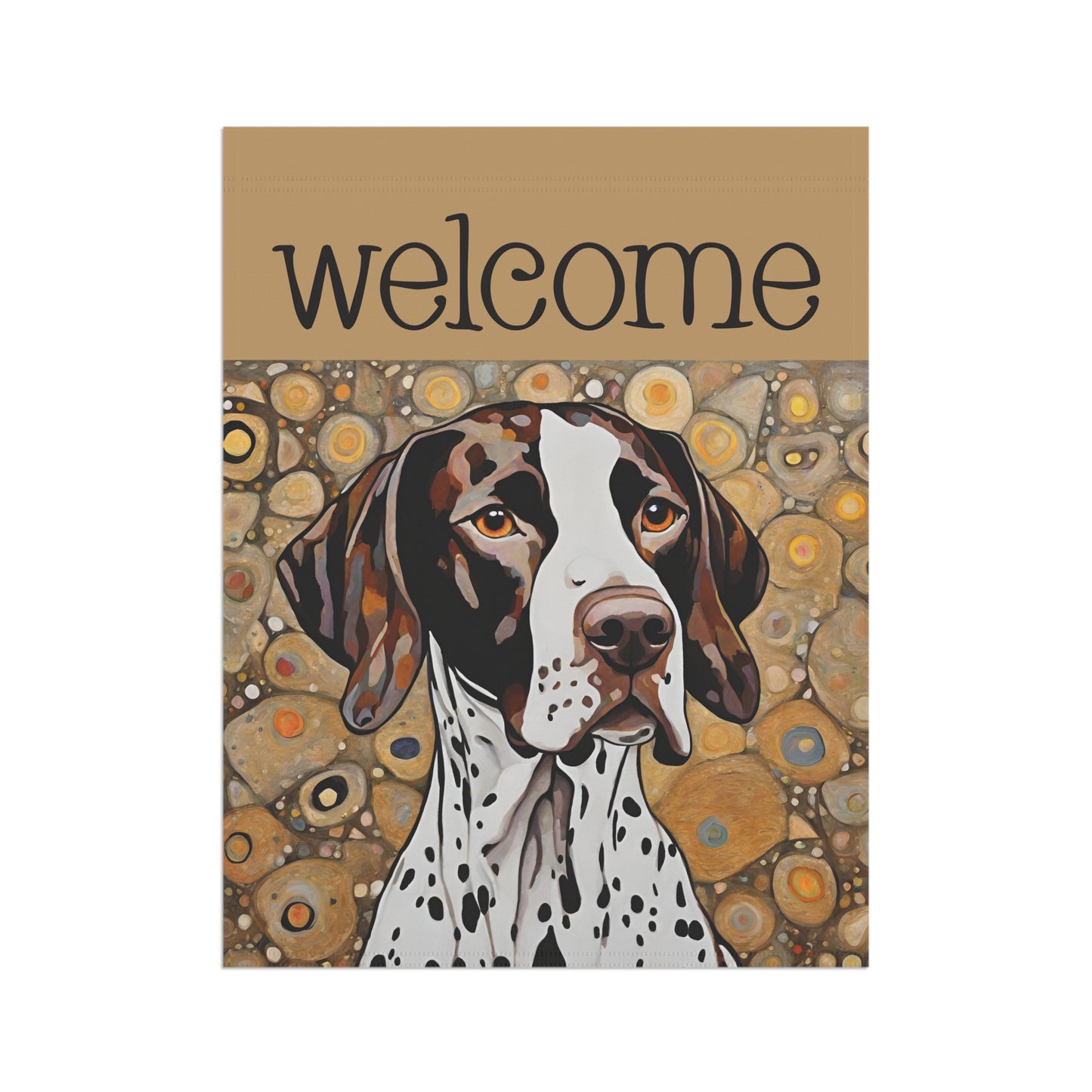 Pointer Welcome 2-Sided Garden & House Flag/Banner