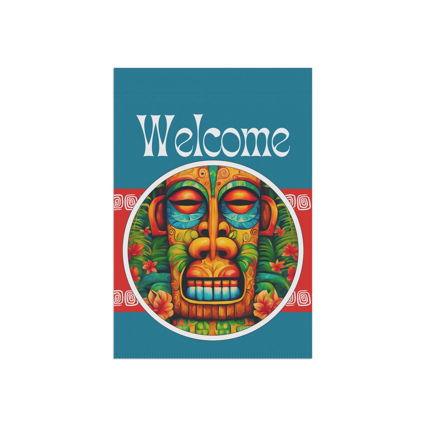 Sleepy Tiki Welcome 2-Sided Garden & House Flag/Banner