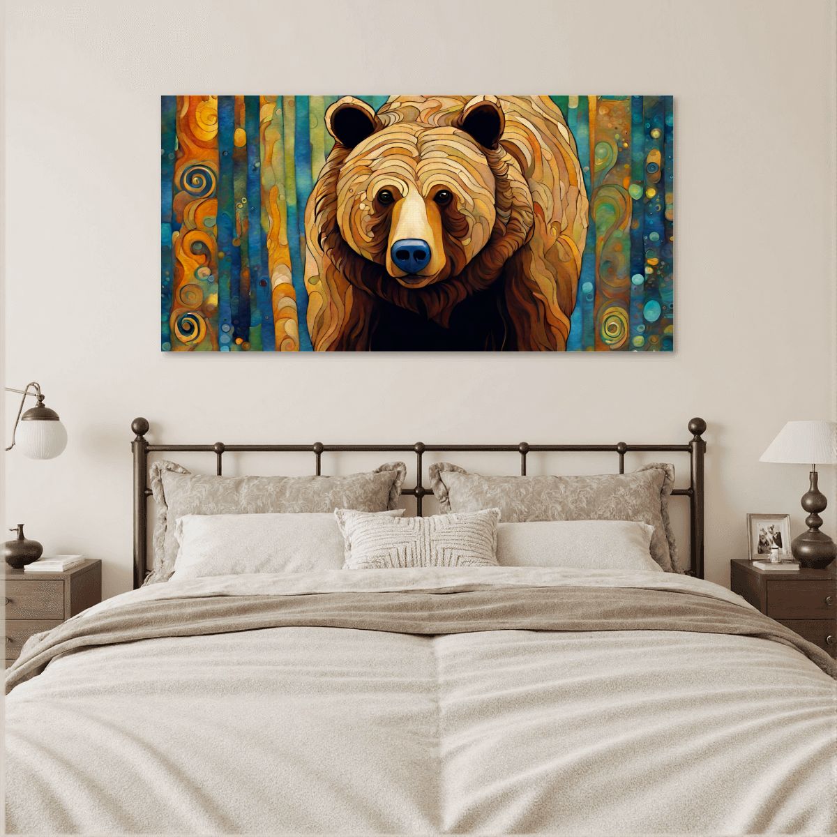 60" x 30" Printed Canvas Fabric Wall Art - No Frame (Made in USA)