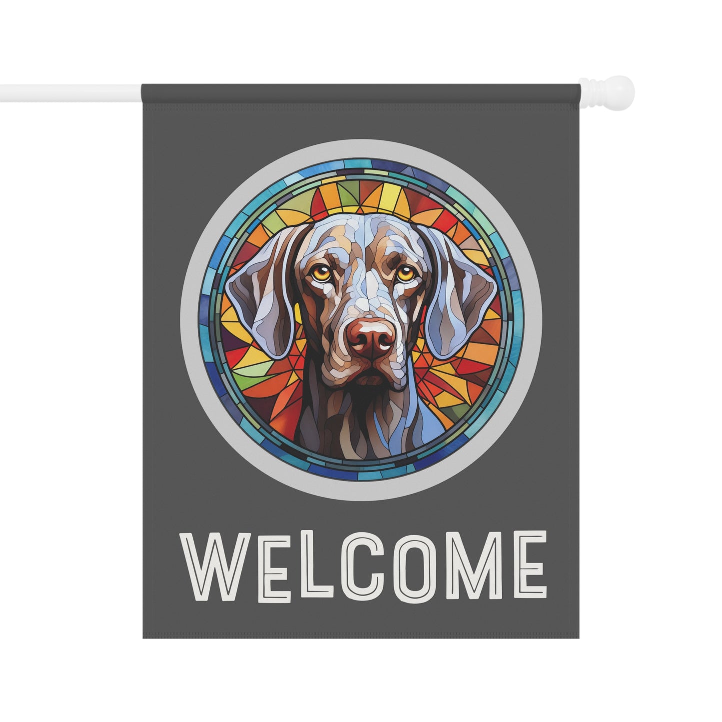 Weimaraner Welcome 2-Sided Garden & House Flag/Banner