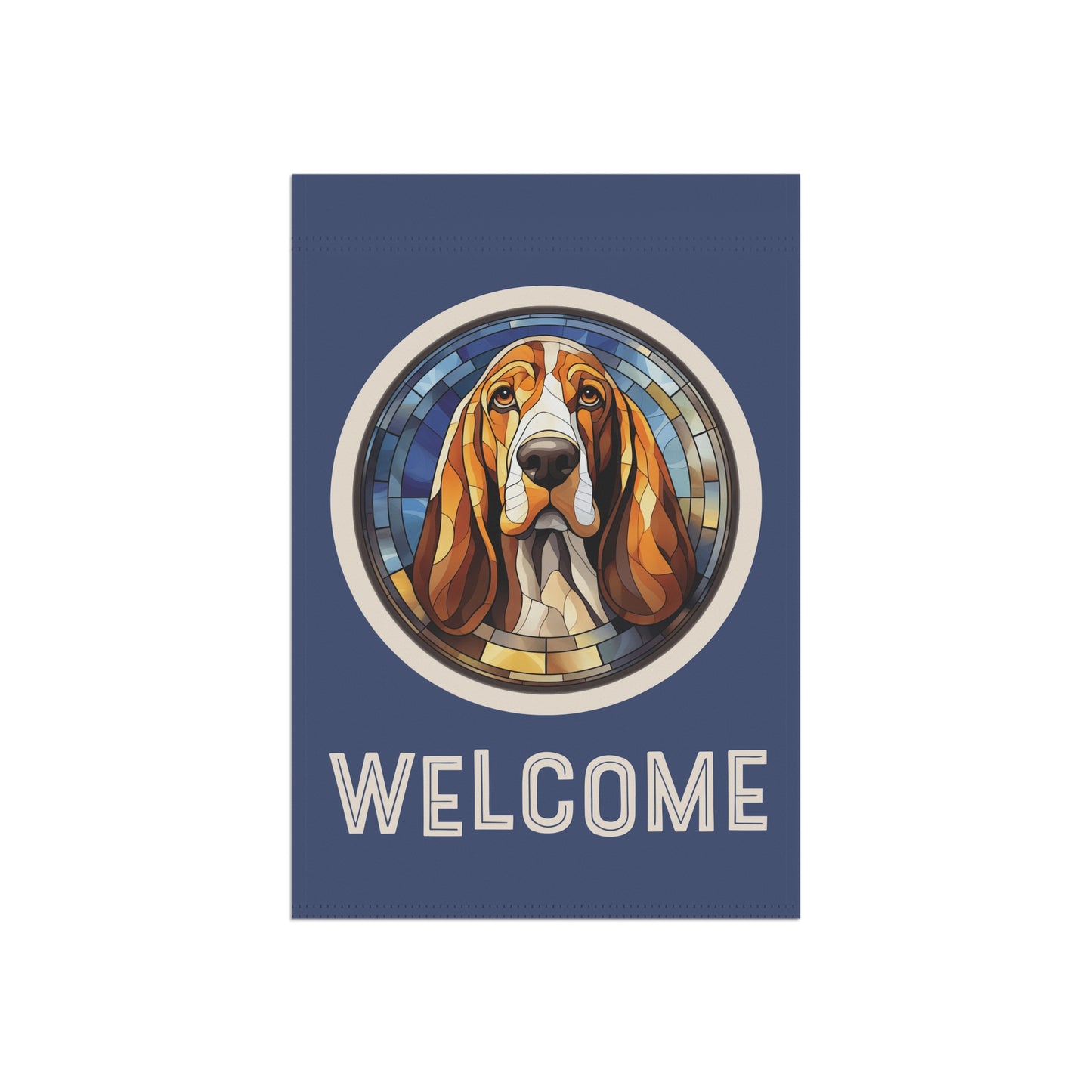 Basset Hound Welcome 2-Sided Garden & House Flag/Banner