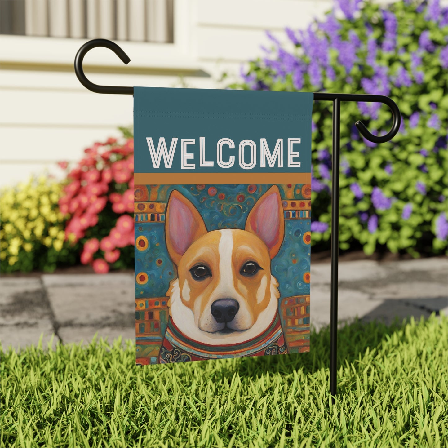 Carlos Welcome 2-Sided Garden & House Flag/Banner