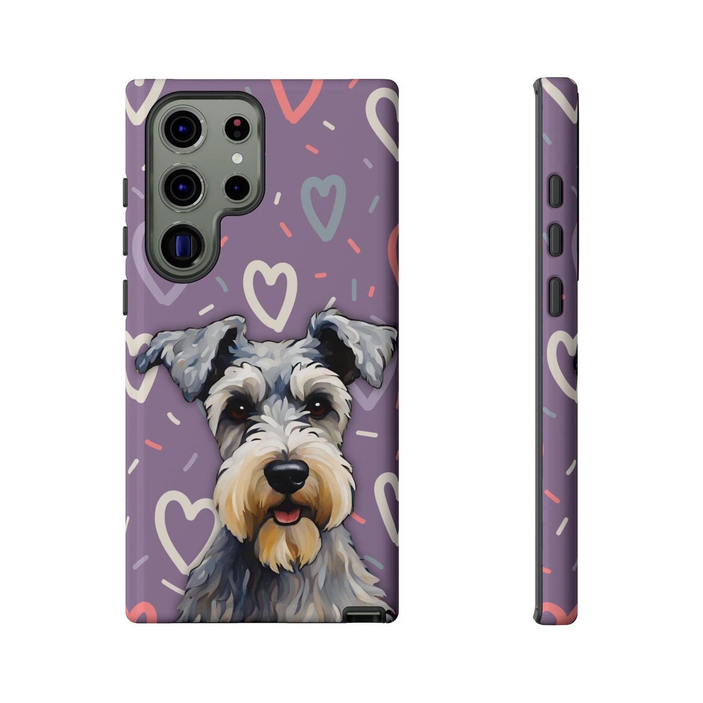 Miniature Schnauzer Love iPhone Samsung Galaxy Google Pixel Glossy Tough Case