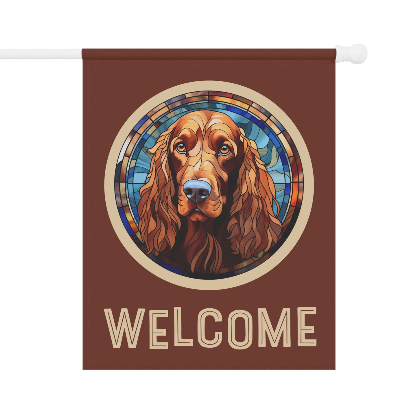 Irish Setter Welcome 2-Sided Garden & House Flag/Banner