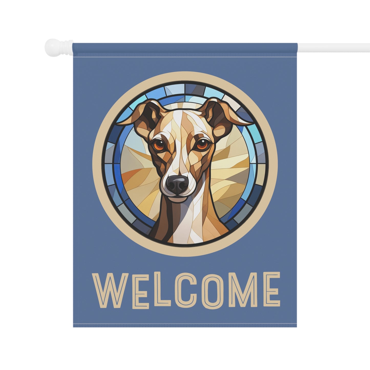 Italian Greyhound Welcome 2-Sided Garden & House Flag/Banner