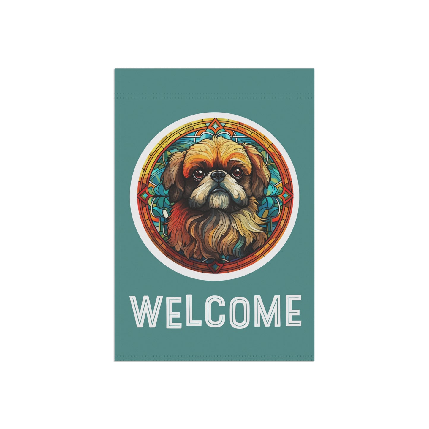 Pekingese Welcome 2-Sided Garden & House Flag/Banner