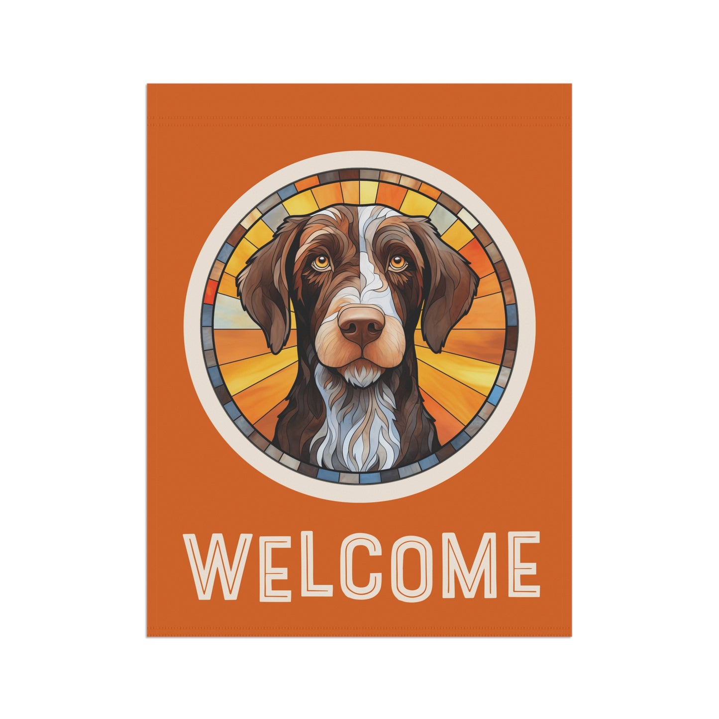 German Wirehaired Pointer Welcome 2-Sided Garden & House Flag/Banner