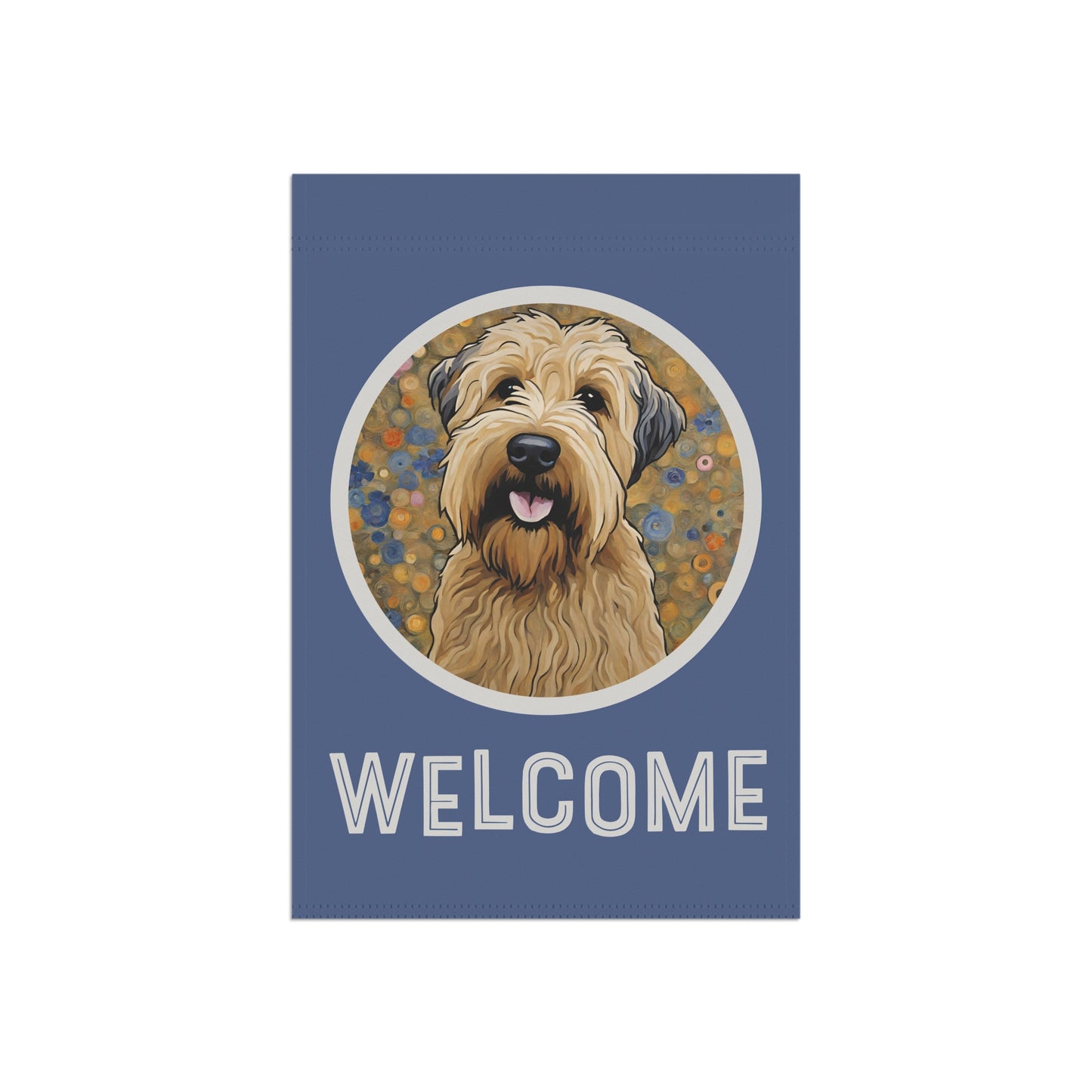 Wheaten Terrier Welcome 2-Sided Garden & House Flag/Banner