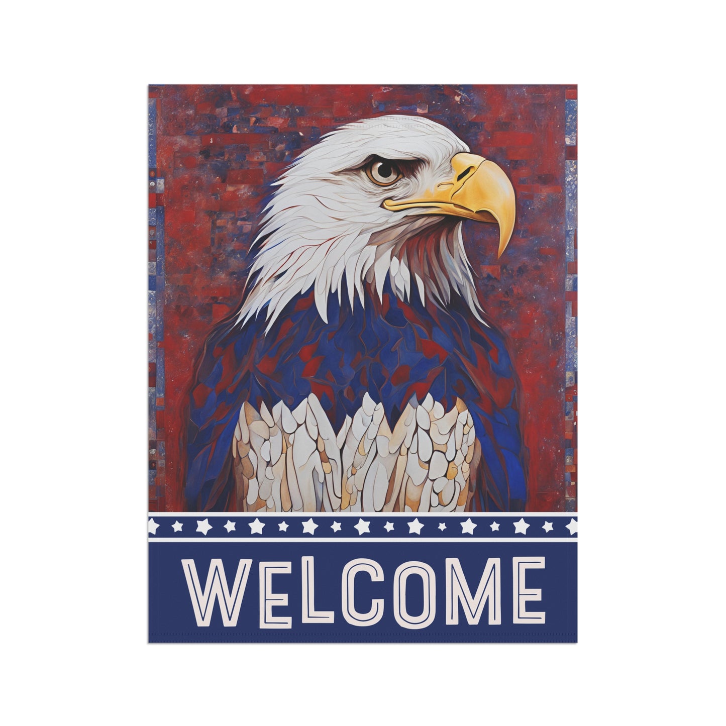 All American Eagle Welcome 2-Sided Garden & House Flag/Banner