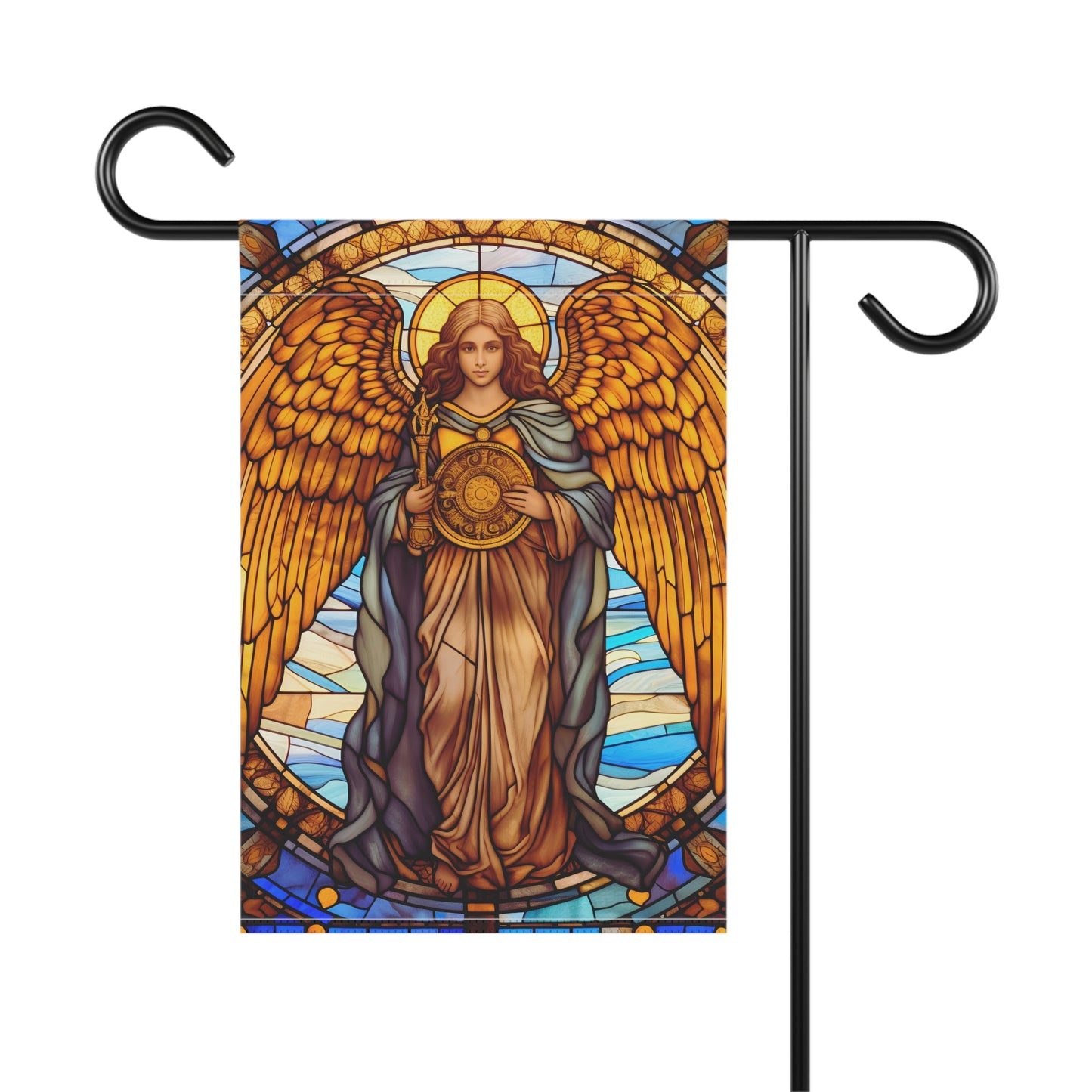 Stained Glass Angel(2) 2-Sided  Garden & House Banner