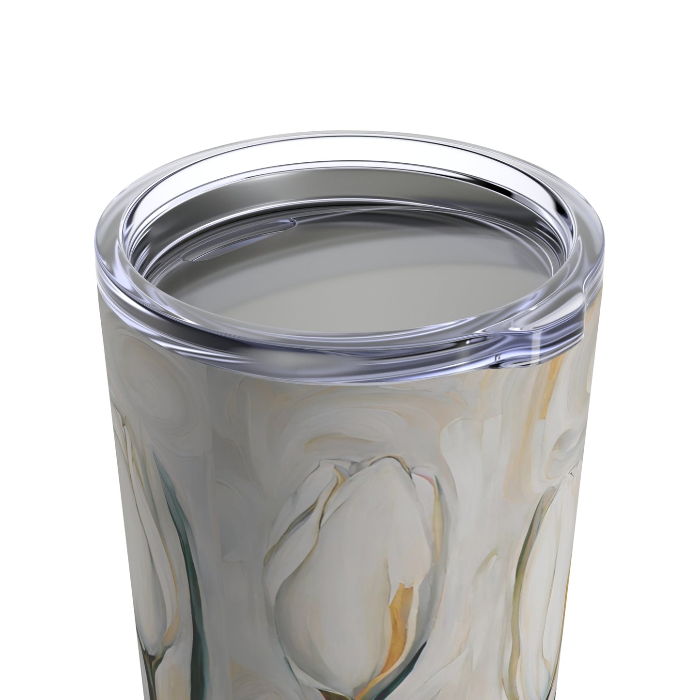 White Tulips Stainless Steel Tumbler 20oz