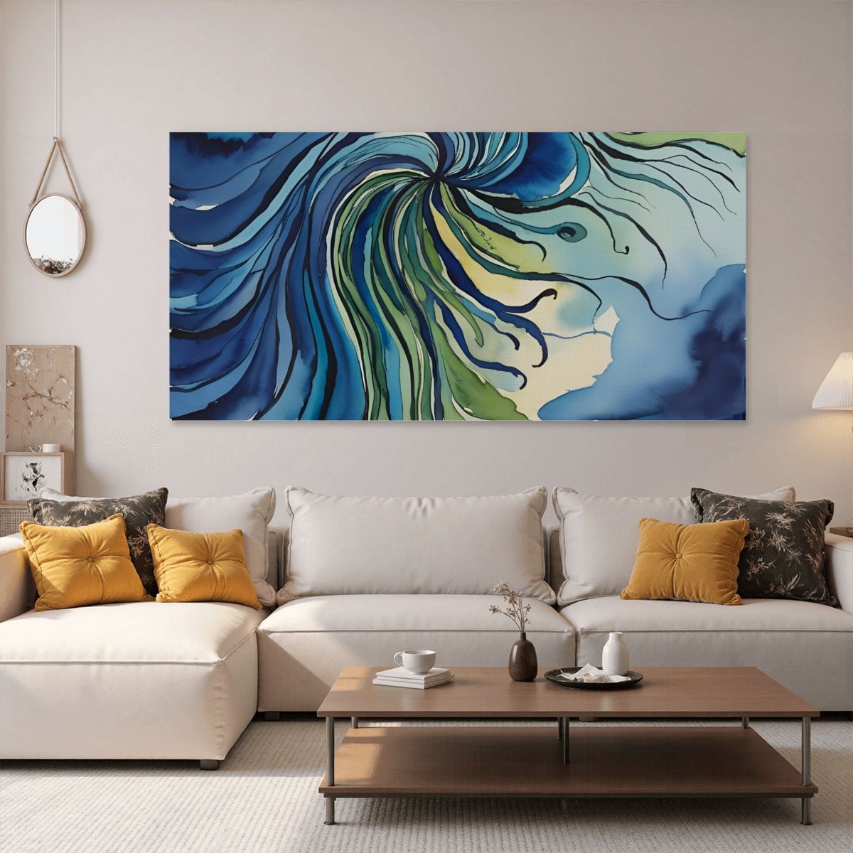 60" x 30" Printed Canvas Fabric Wall Art - No Frame (Made in USA)