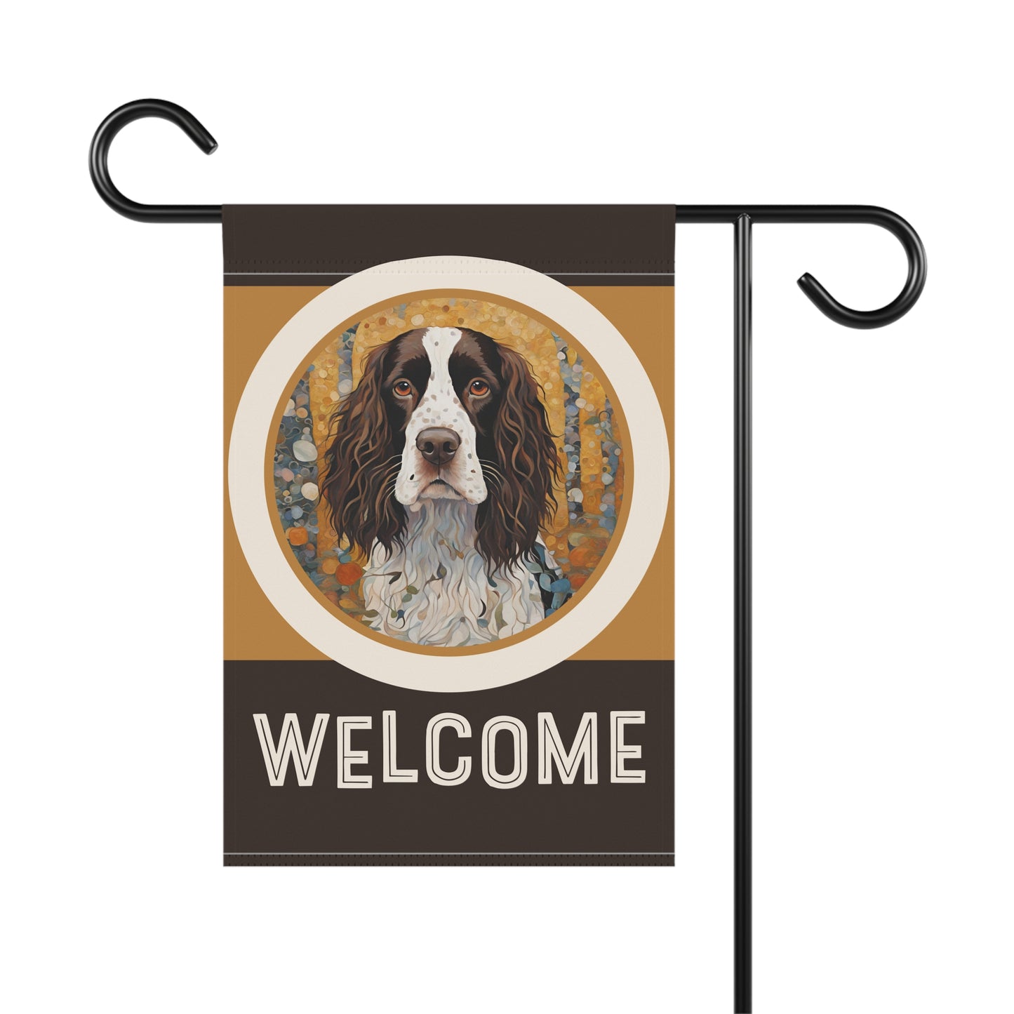 English Springer Spaniel Welcome 2-Sided Garden & House Flag/Banner