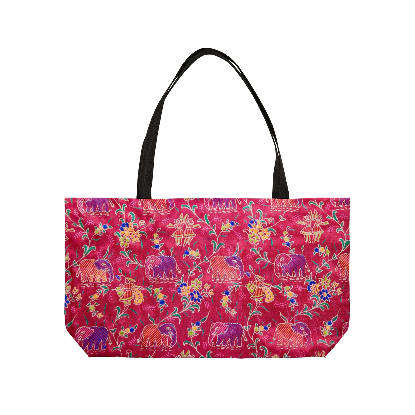 Elephants in Silk Weekender Tote Bag