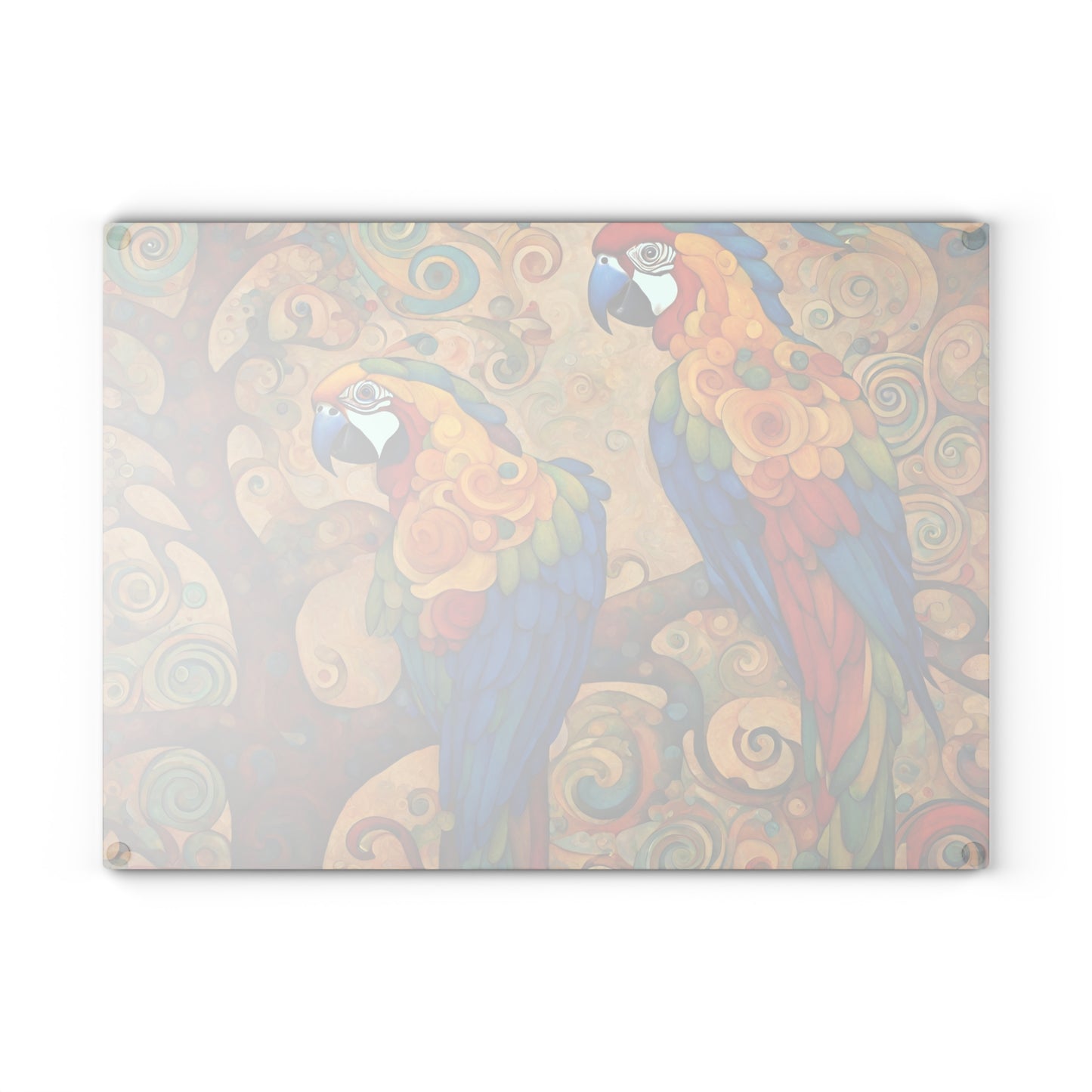 Parrot Duo Tempered Glass Cutting Board