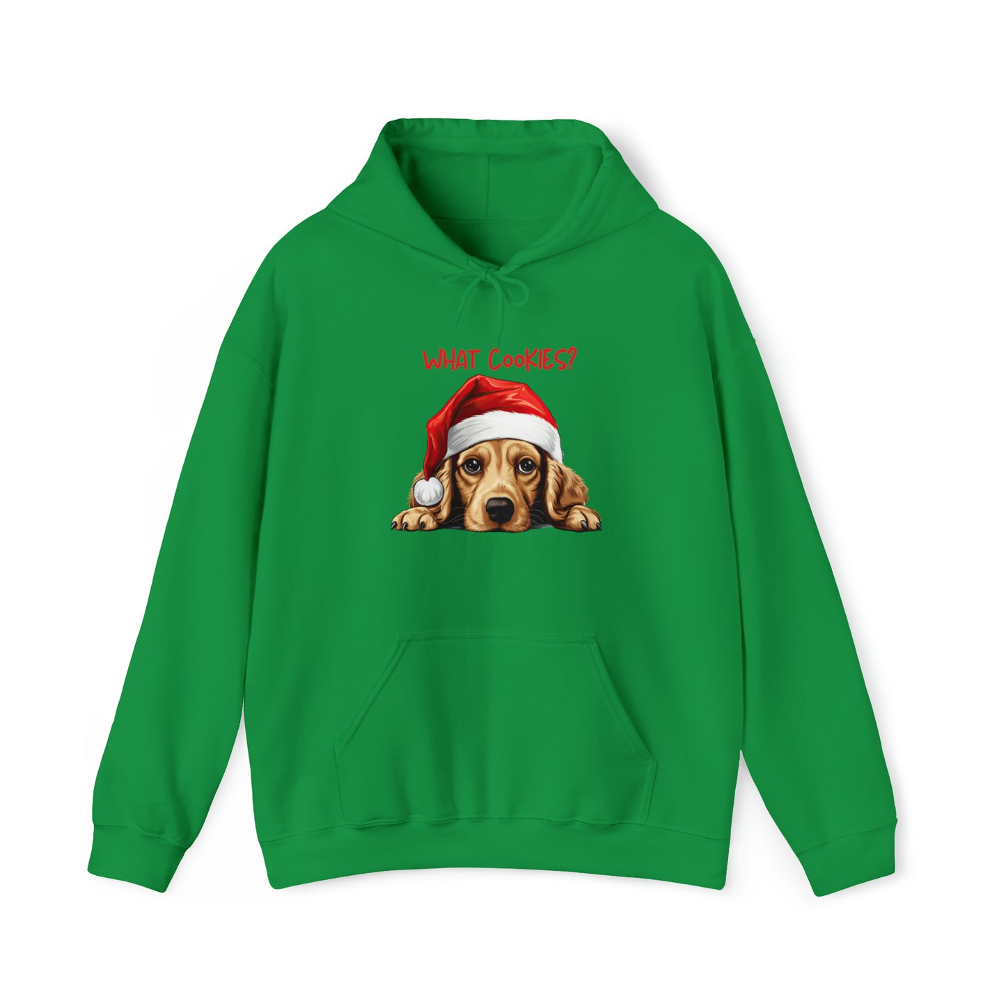 What Cookies? Cocker Spaniel in Santa Hat Unisex Heavy Blend™ Hooded Sweatshirt