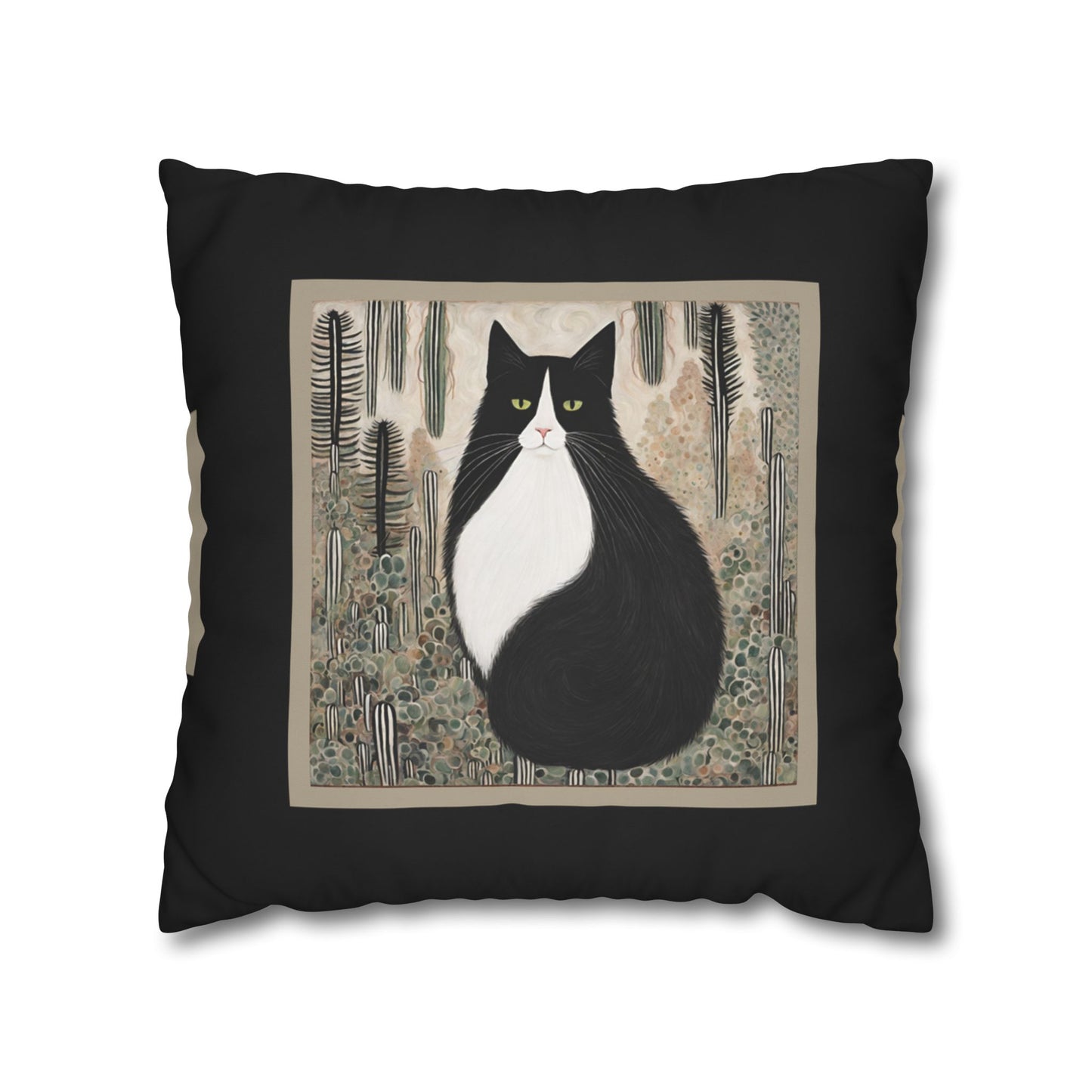 Colby Cat Square Poly Canvas Pillowcase