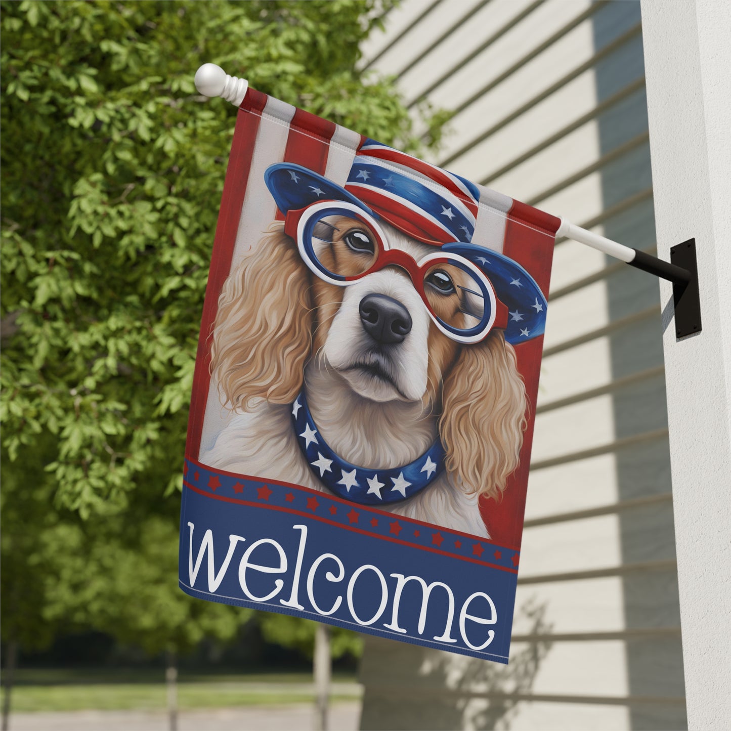 Liberty Dag Welcome 2-Sided Garden & House Flag/Banner