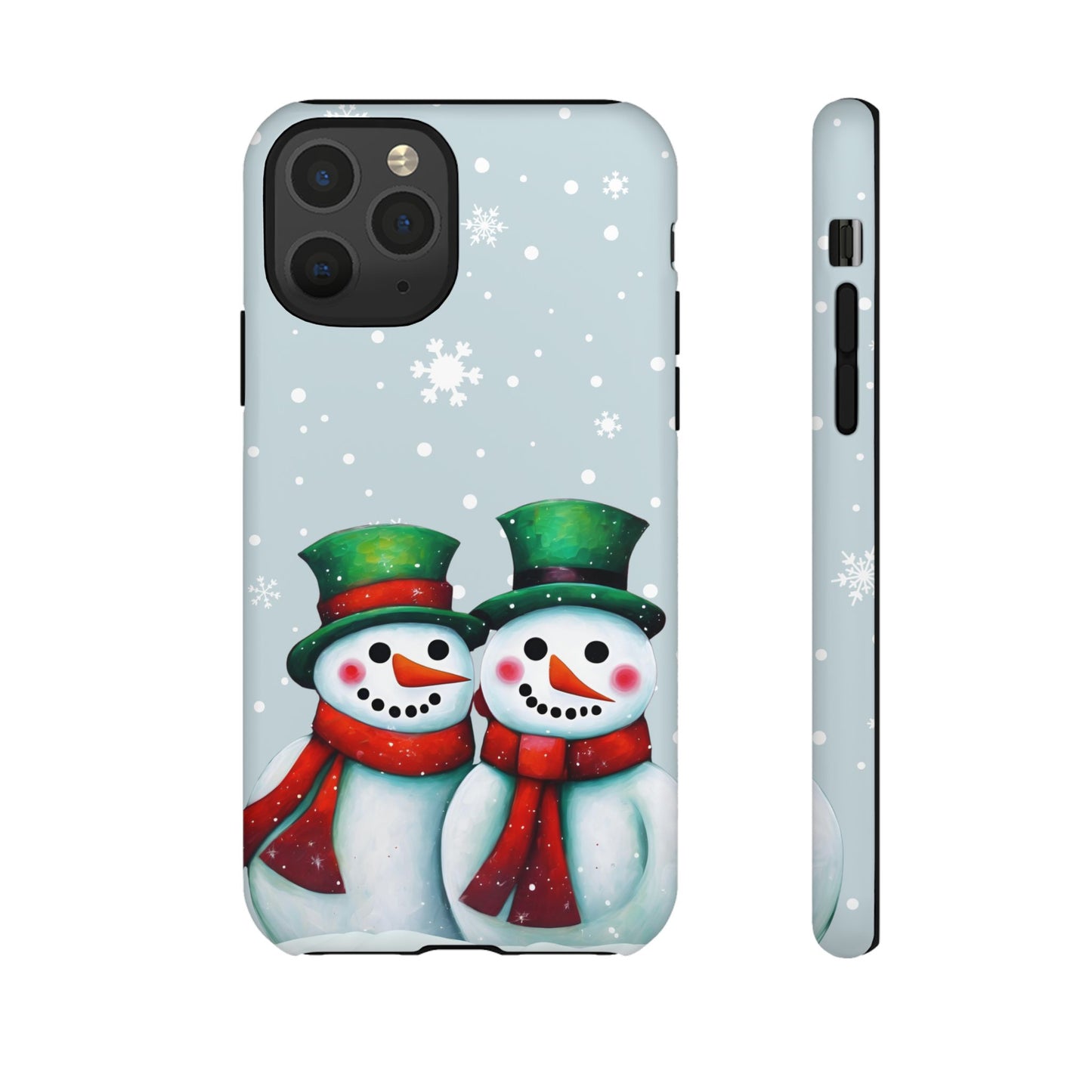 Snowman Couple iPhone Samsung Galaxy Google Pixel Tough Cases