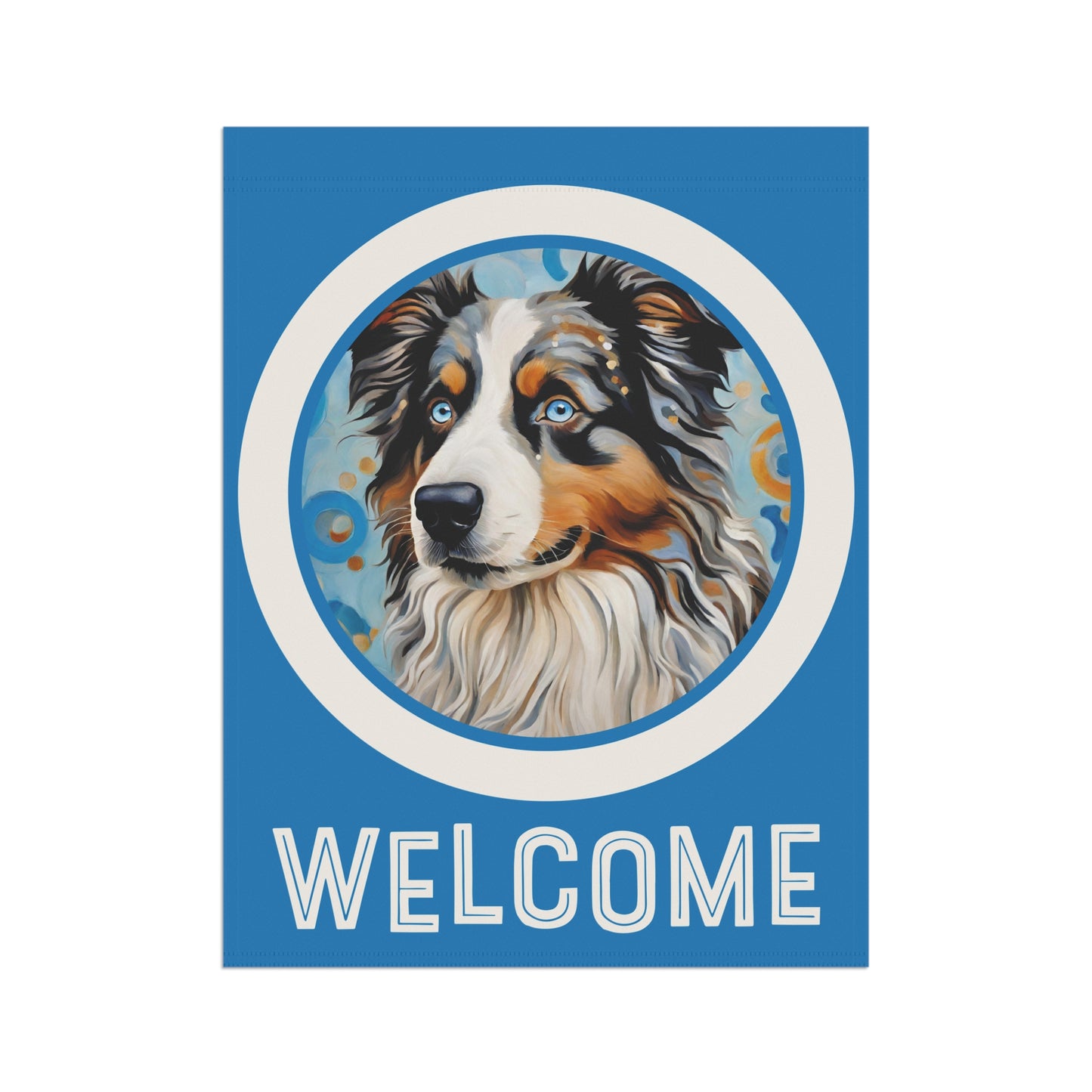 Australian Shepherd Welcome 2-Sided Garden & House Flag/Banner