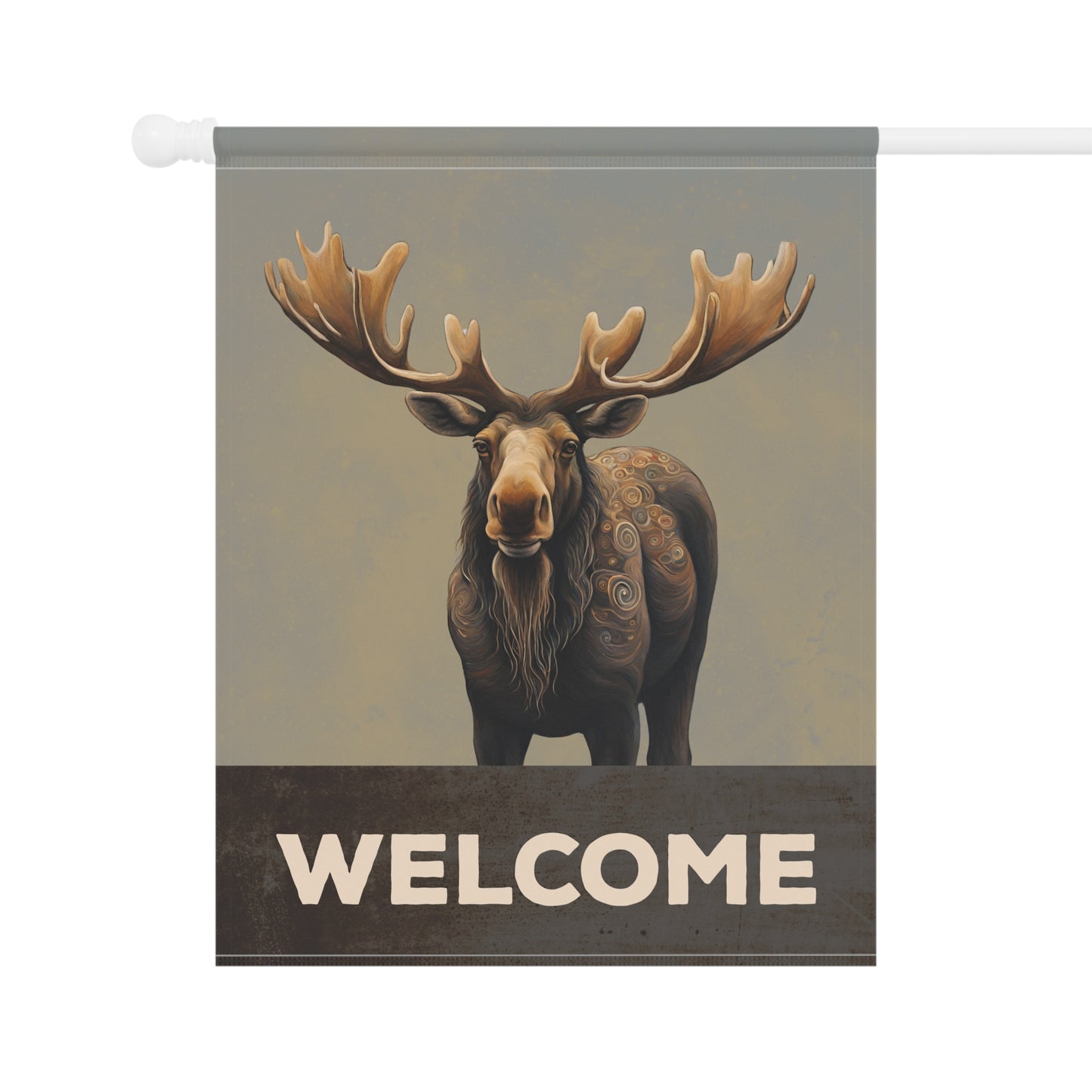 Moose Welcome 2-Sided Garden & House Flag/Banner