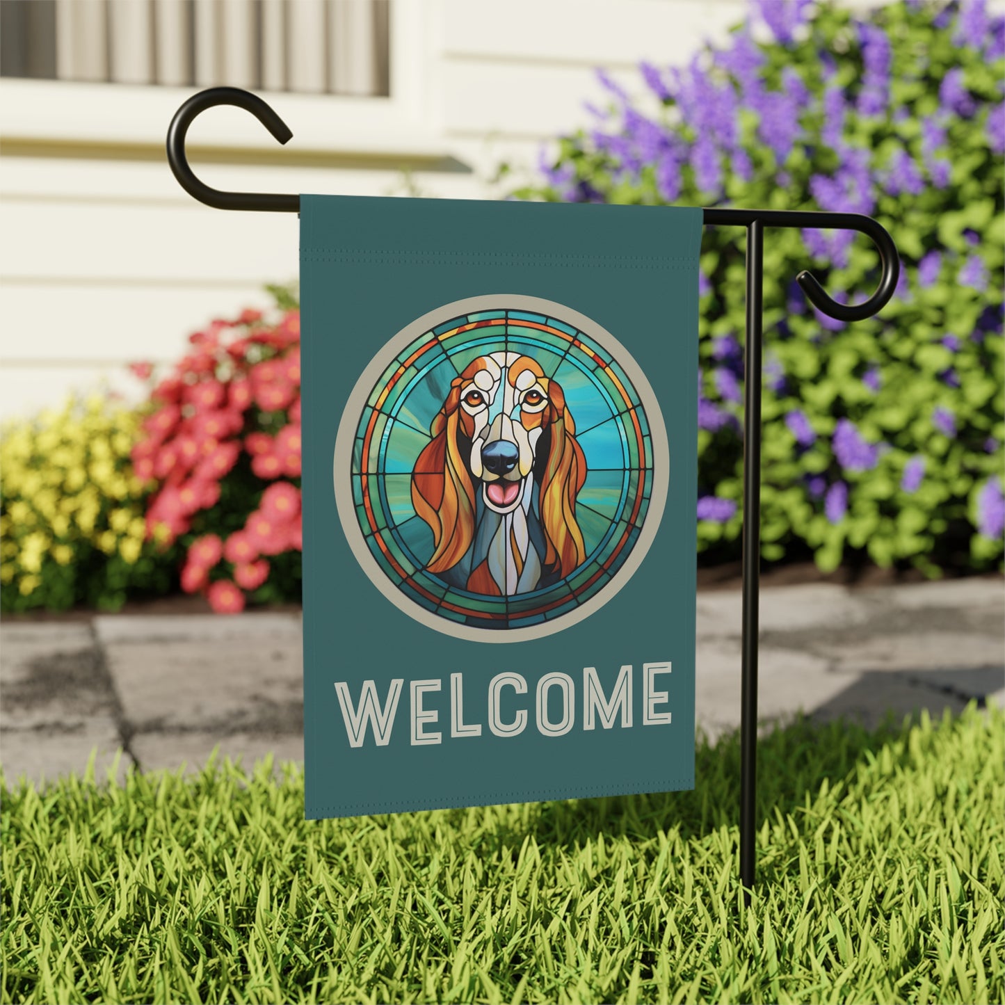 Saluki Welcome 2-Sided Garden & House Flag/Banner