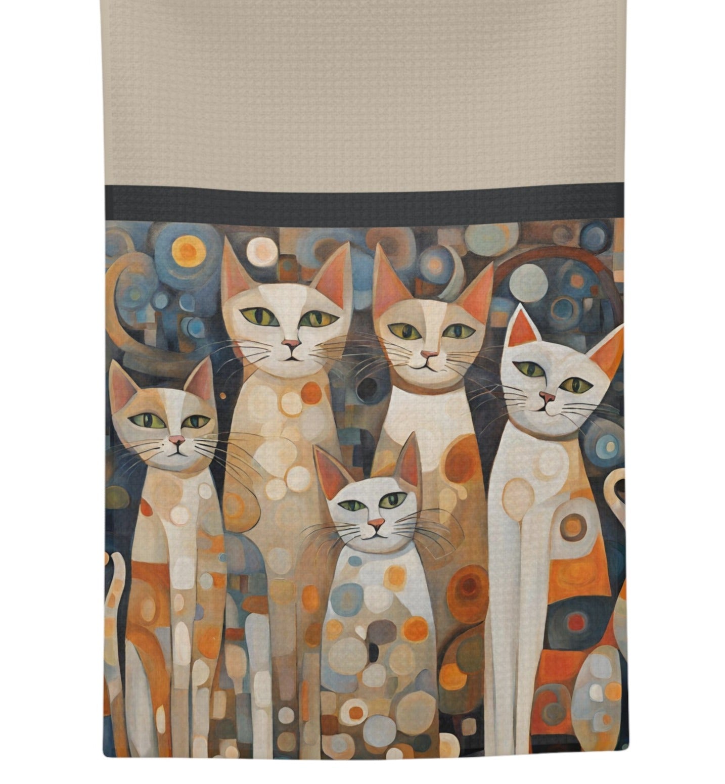 Feline Family Microfiber Tea Towel