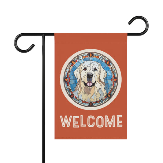 Great Pyrenees Welcome 2-Sided Garden & House Flag/Banner