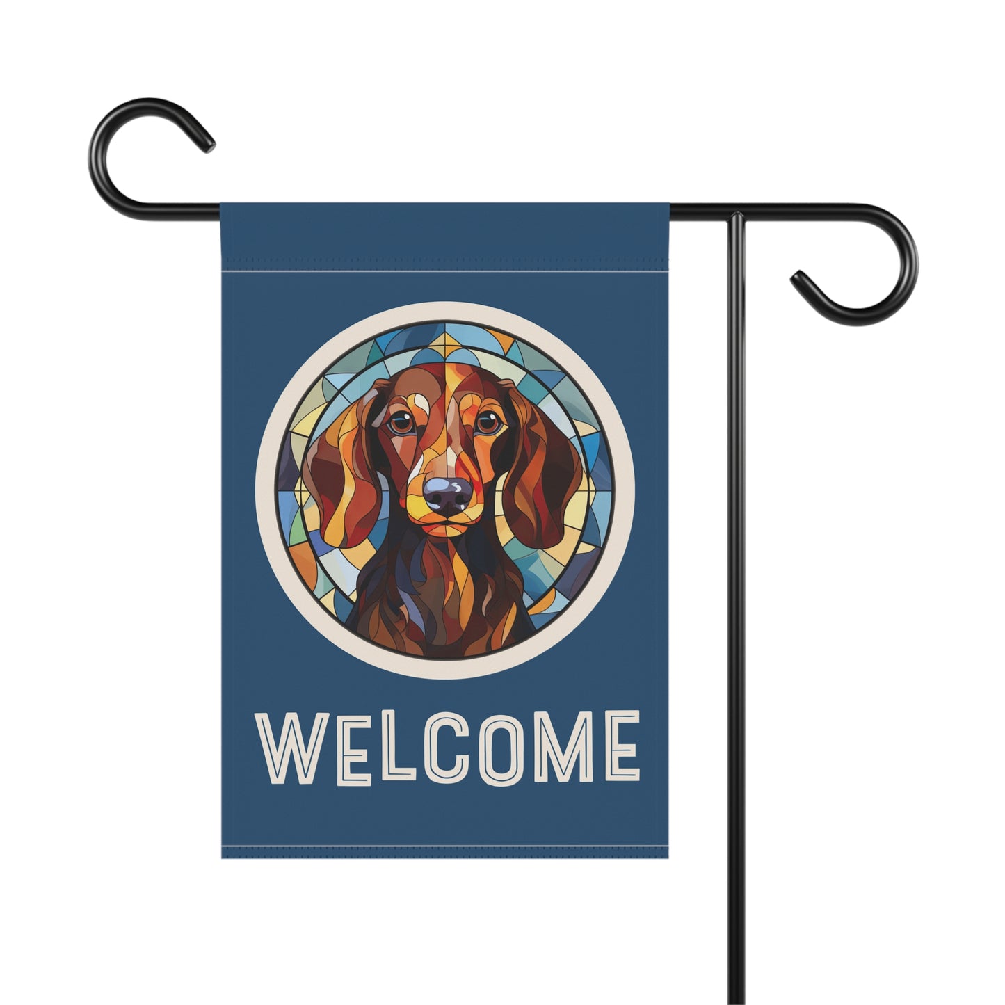 Dachshund Welcome 2-Sided Garden & House Flag/Banner