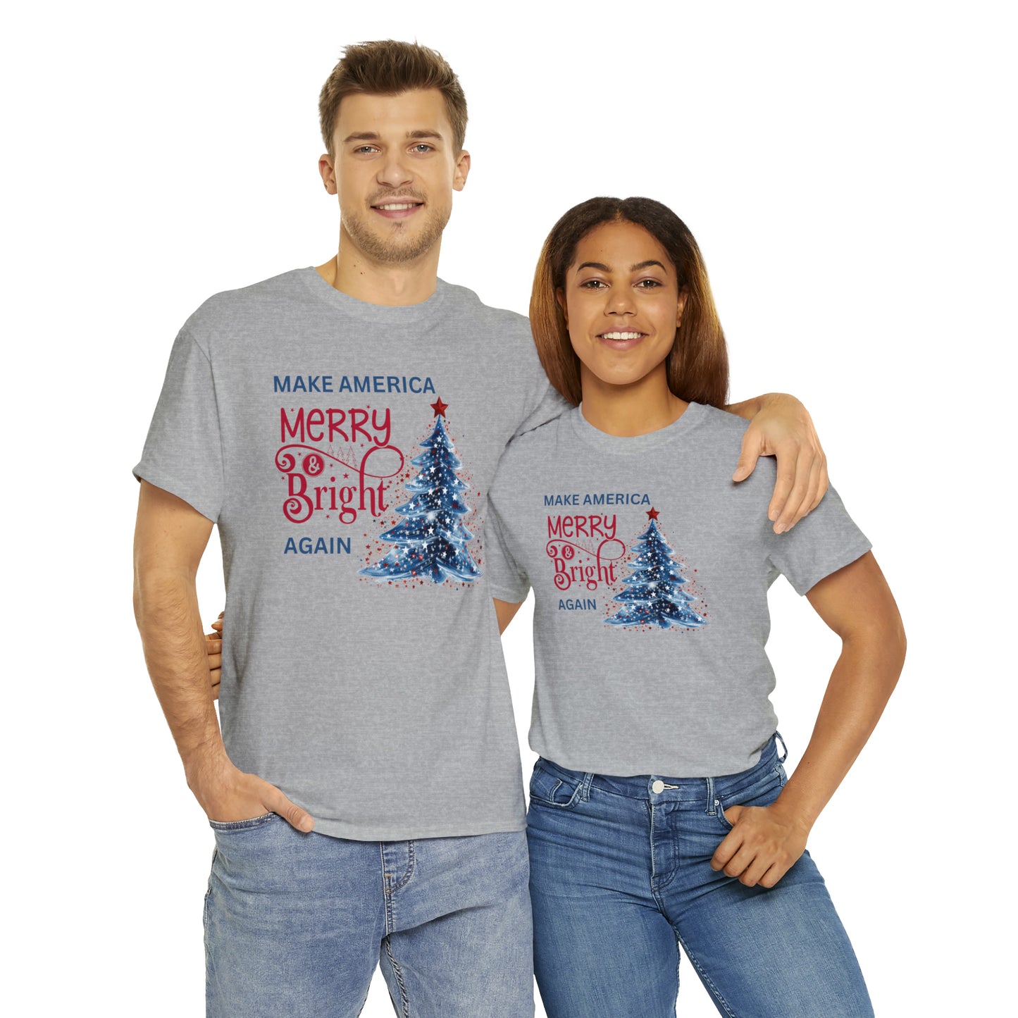 Make America Merry & Bright Again 1 Unisex Heavy Cotton Tee