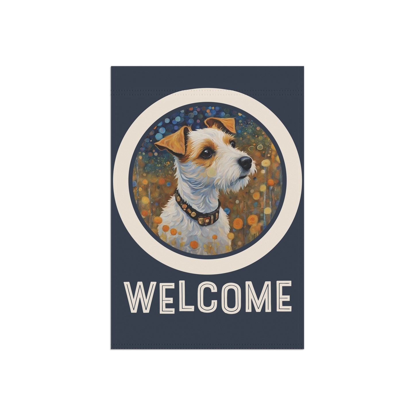 Russell Terrier Welcome 2-Sided Garden & House Flag/Banner