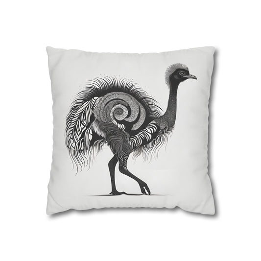 Ostrich Square Poly Canvas Pillowcase