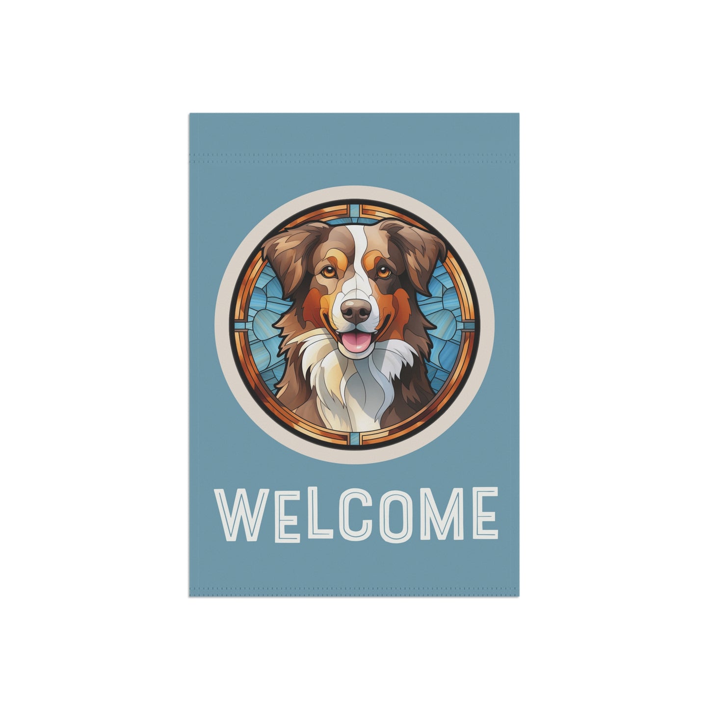 Australian Shepherd Welcome 2-Sided Garden & House Flag/Banner