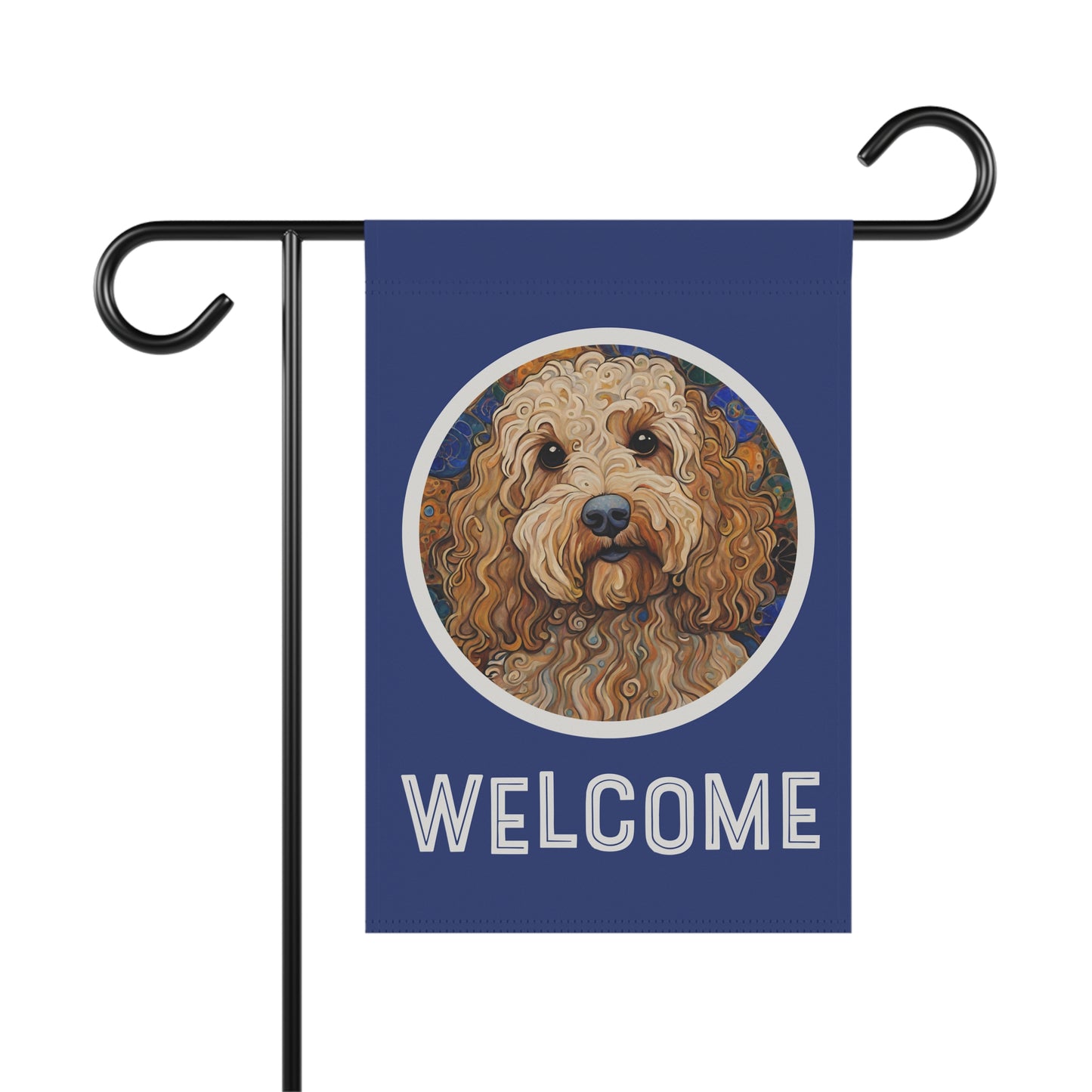 Goldendoodle Welcome 2-Sided Garden & House Flag/Banner