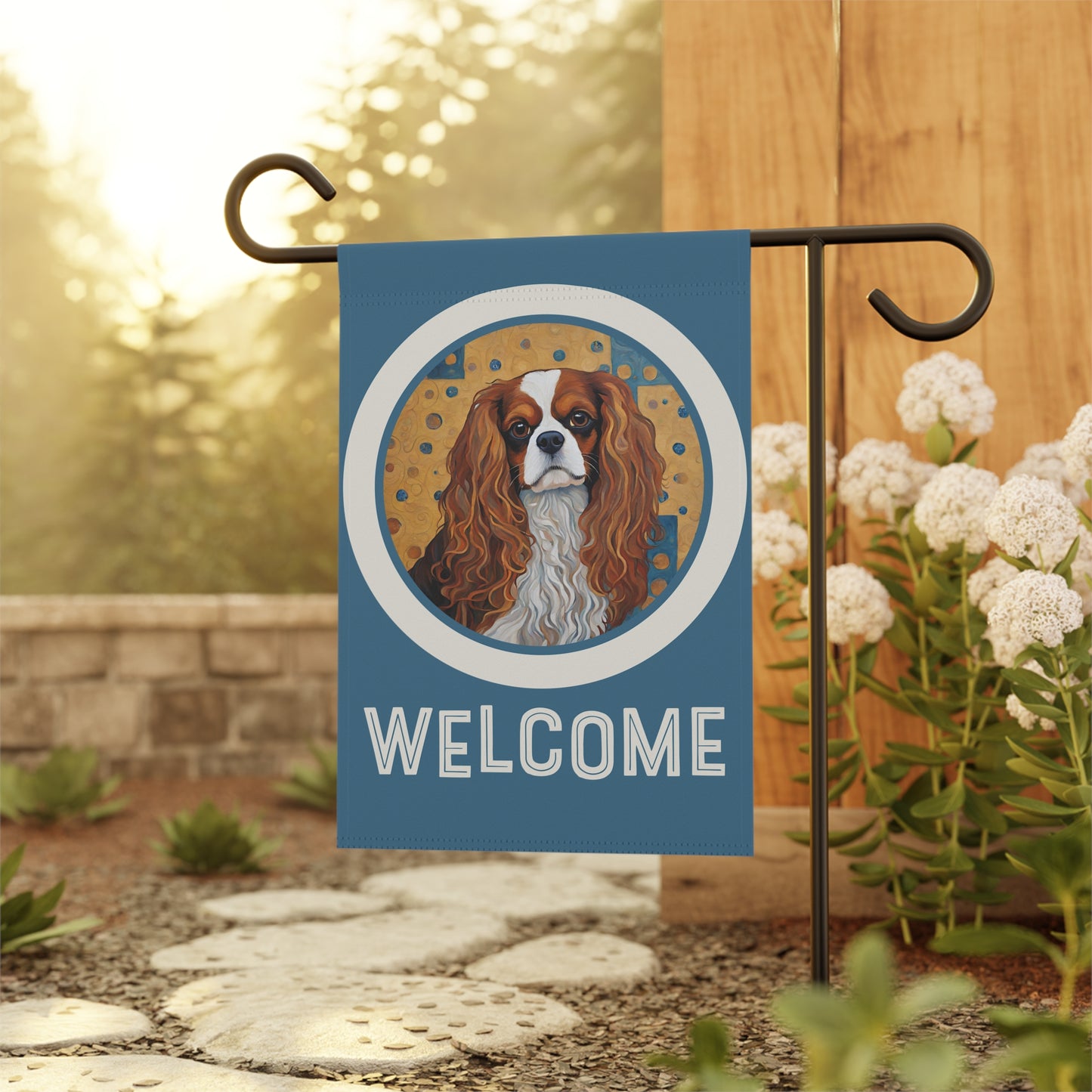 Cavalier King Charles Welcome 2-SidedGarden & House Flag/Banner