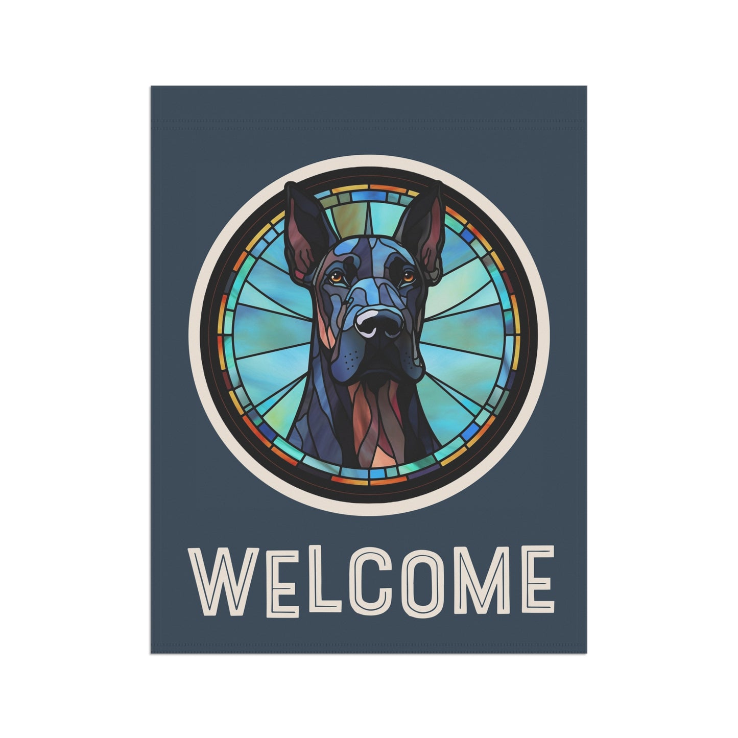 Great Dane Welcome 2-Sided Garden & House Flag/Banner