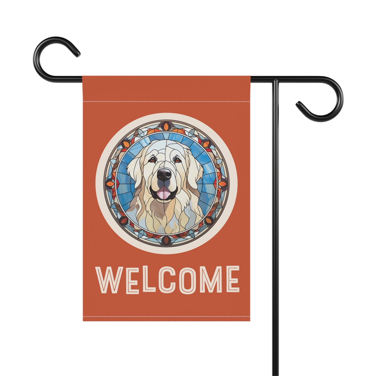 Great Pyrenees Welcome 2-Sided Garden & House Flag/Banner