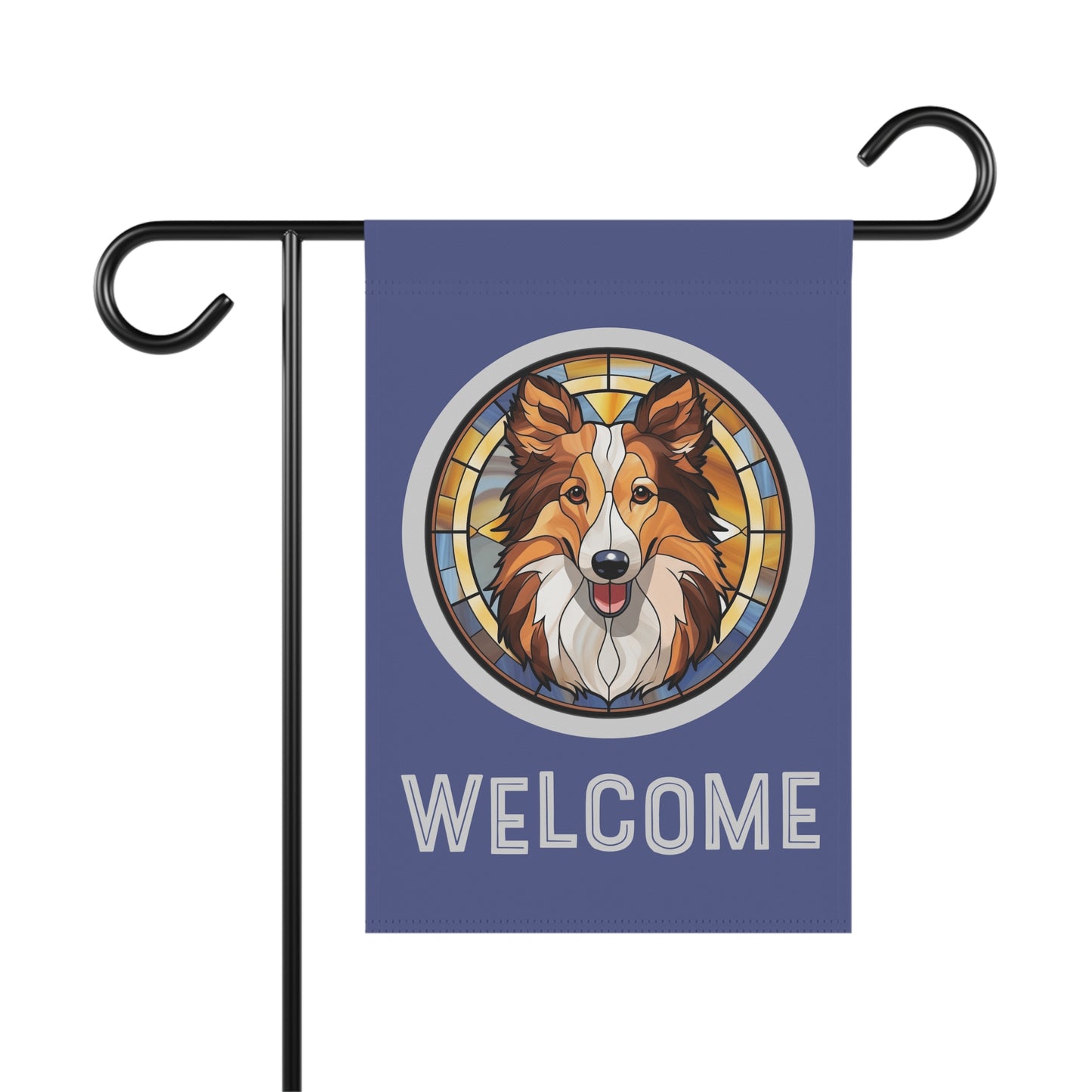 Shetland Sheepdog Welcome 2-Sided Garden & House Flag/Banner