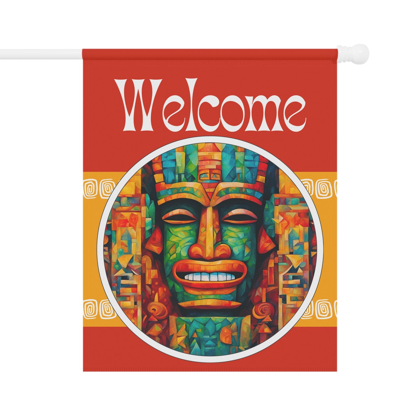 Tiki Chill Welcome 2-Sided Garden & House Flag/Banner