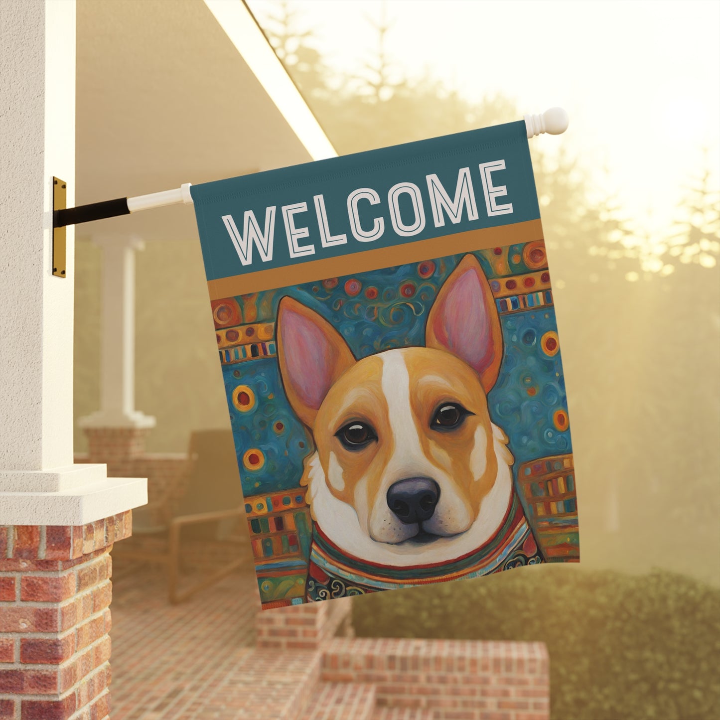 Carlos Welcome 2-Sided Garden & House Flag/Banner